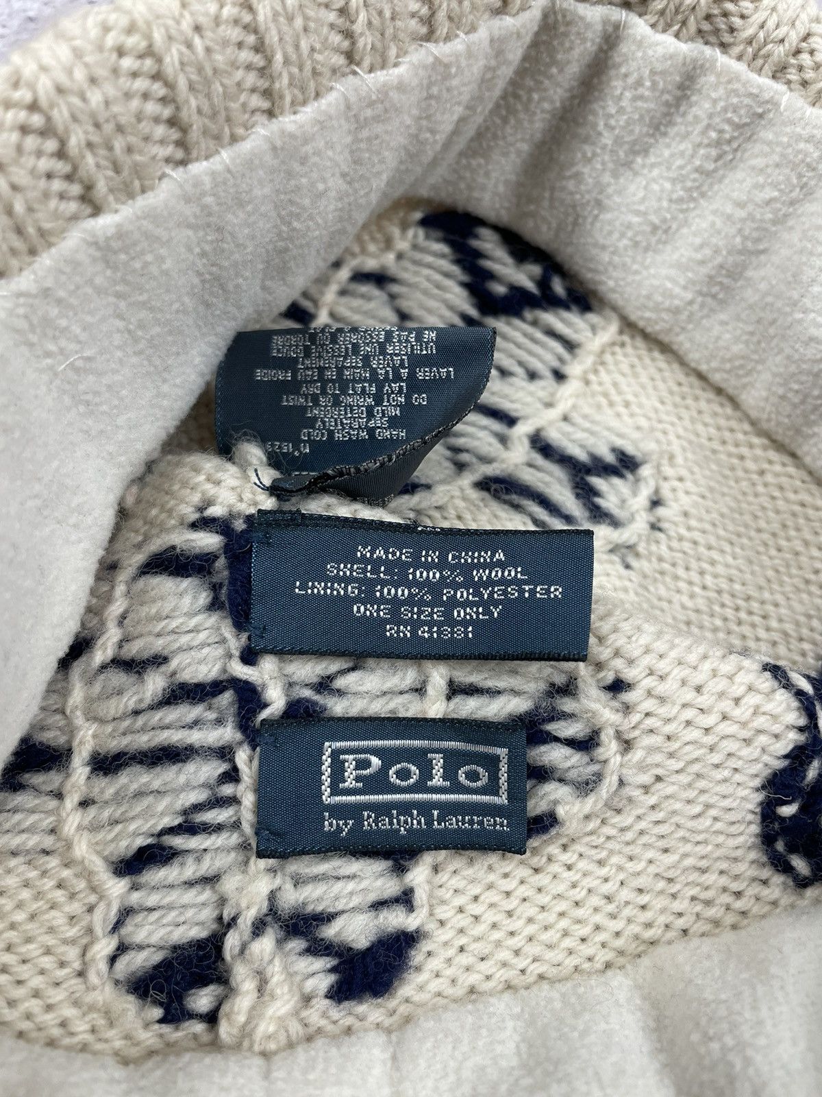 Vintage Vintage Polo Ralph Lauren Knit Wool Hat Size ONE SIZE - 3 Thumbnail