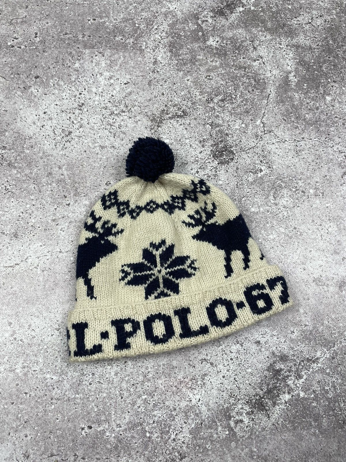 Vintage Vintage Polo Ralph Lauren Knit Wool Hat Size ONE SIZE - 1 Thumbnail