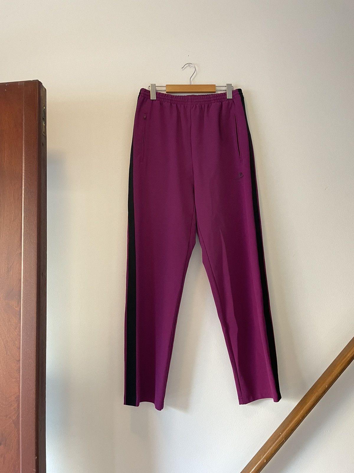image of Balenciaga Purple Tracksuit Lounge Pants, Men's (Size 34)