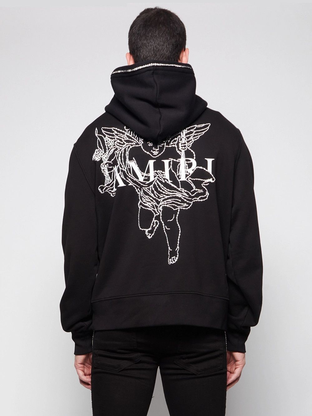 Outline crystal hoodie sale