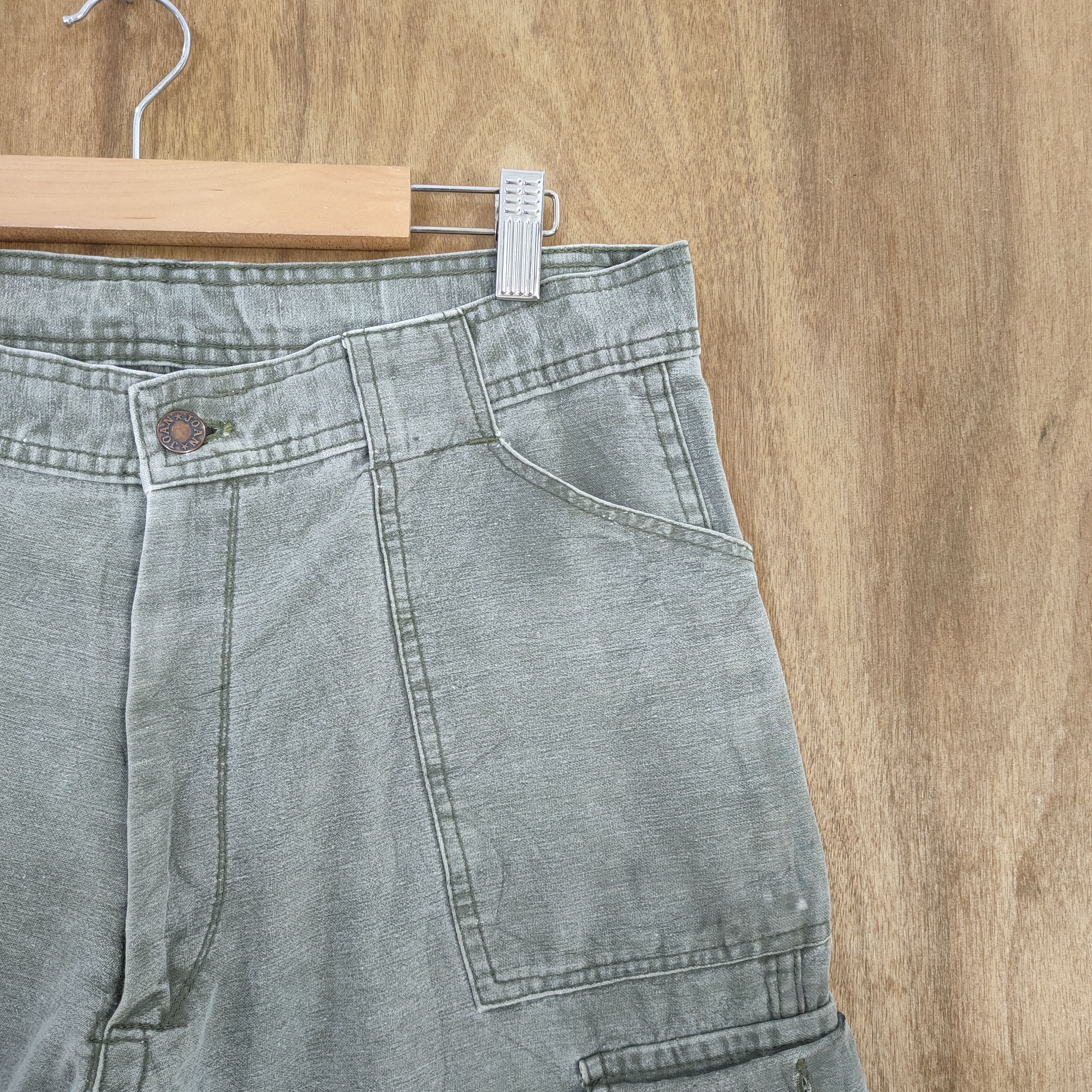 Japanese Brand JOAN FADED CARGO PANTS Size US 30 / EU 46 - 4 Thumbnail