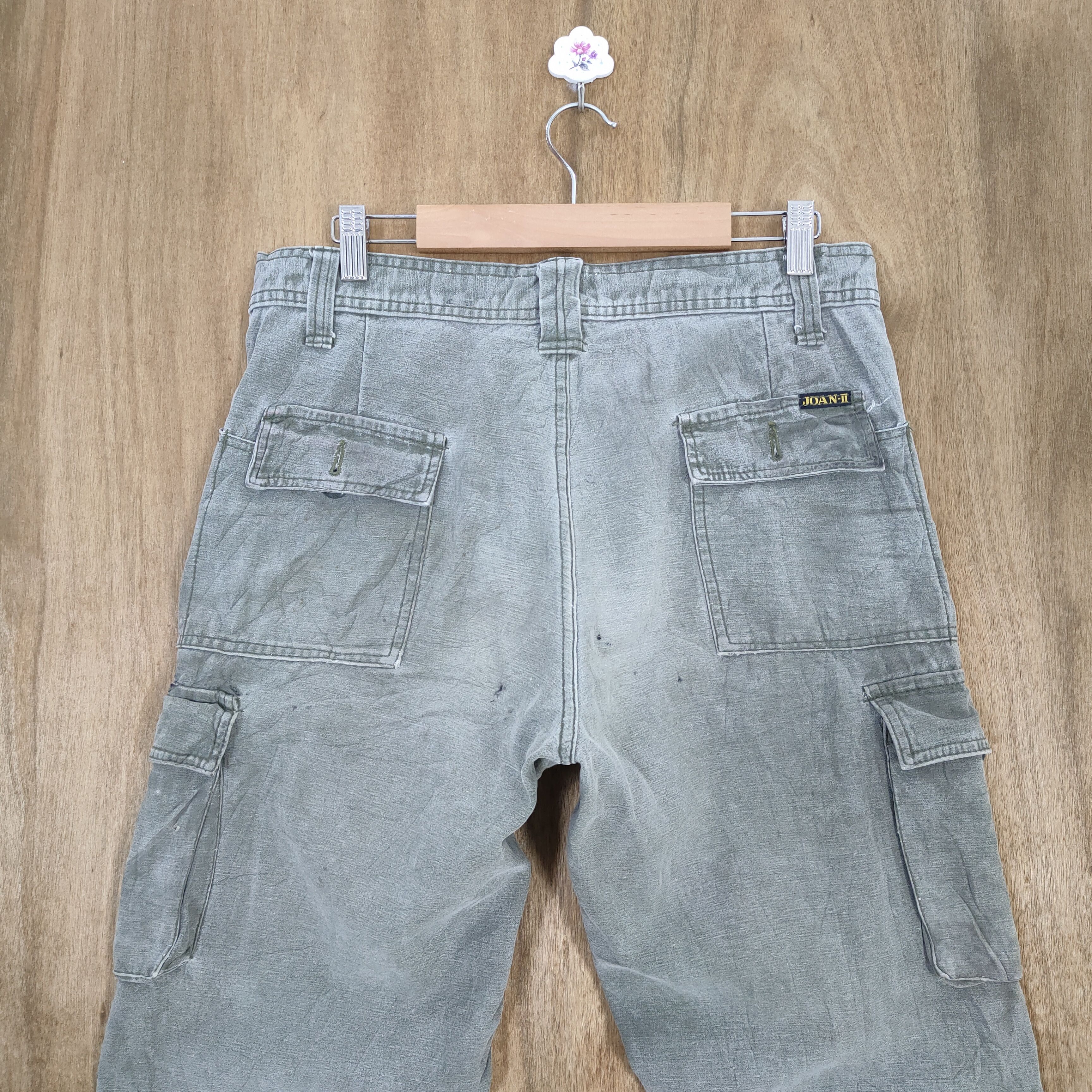 Japanese Brand JOAN FADED CARGO PANTS Size US 30 / EU 46 - 6 Thumbnail
