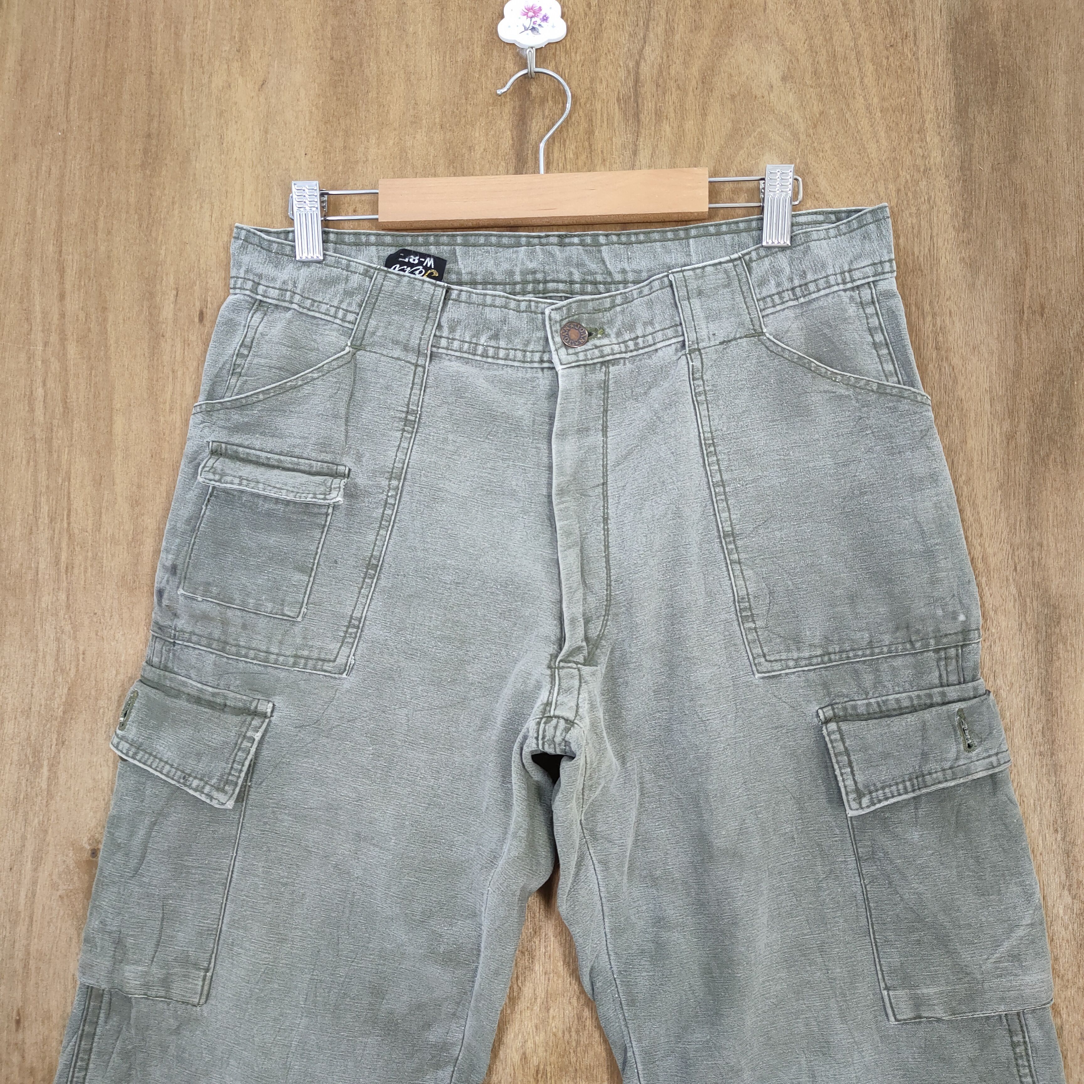 Japanese Brand JOAN FADED CARGO PANTS Size US 30 / EU 46 - 2 Thumbnail