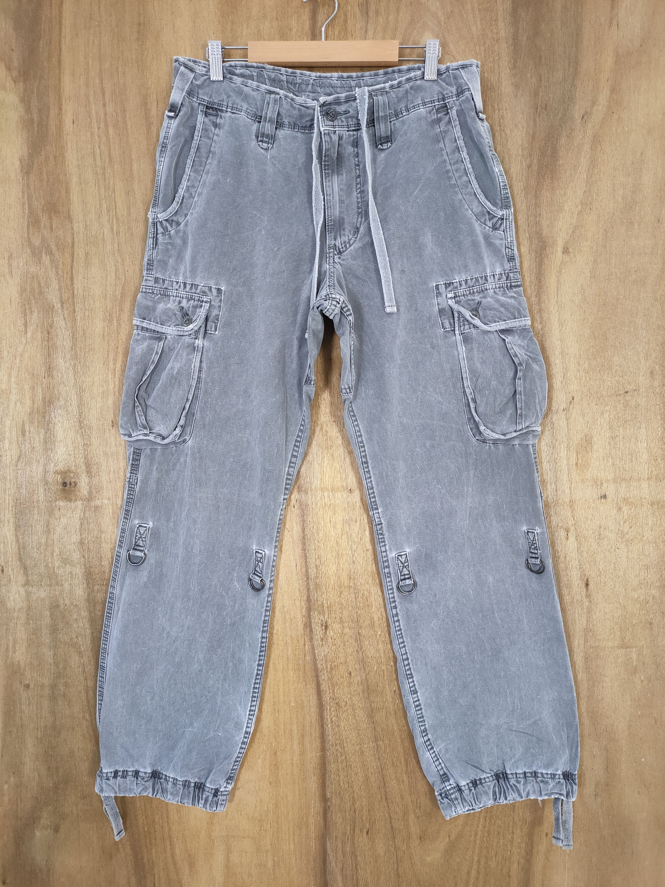 VINTAGE JAPANESE FADED BLACK CARGO PANTS