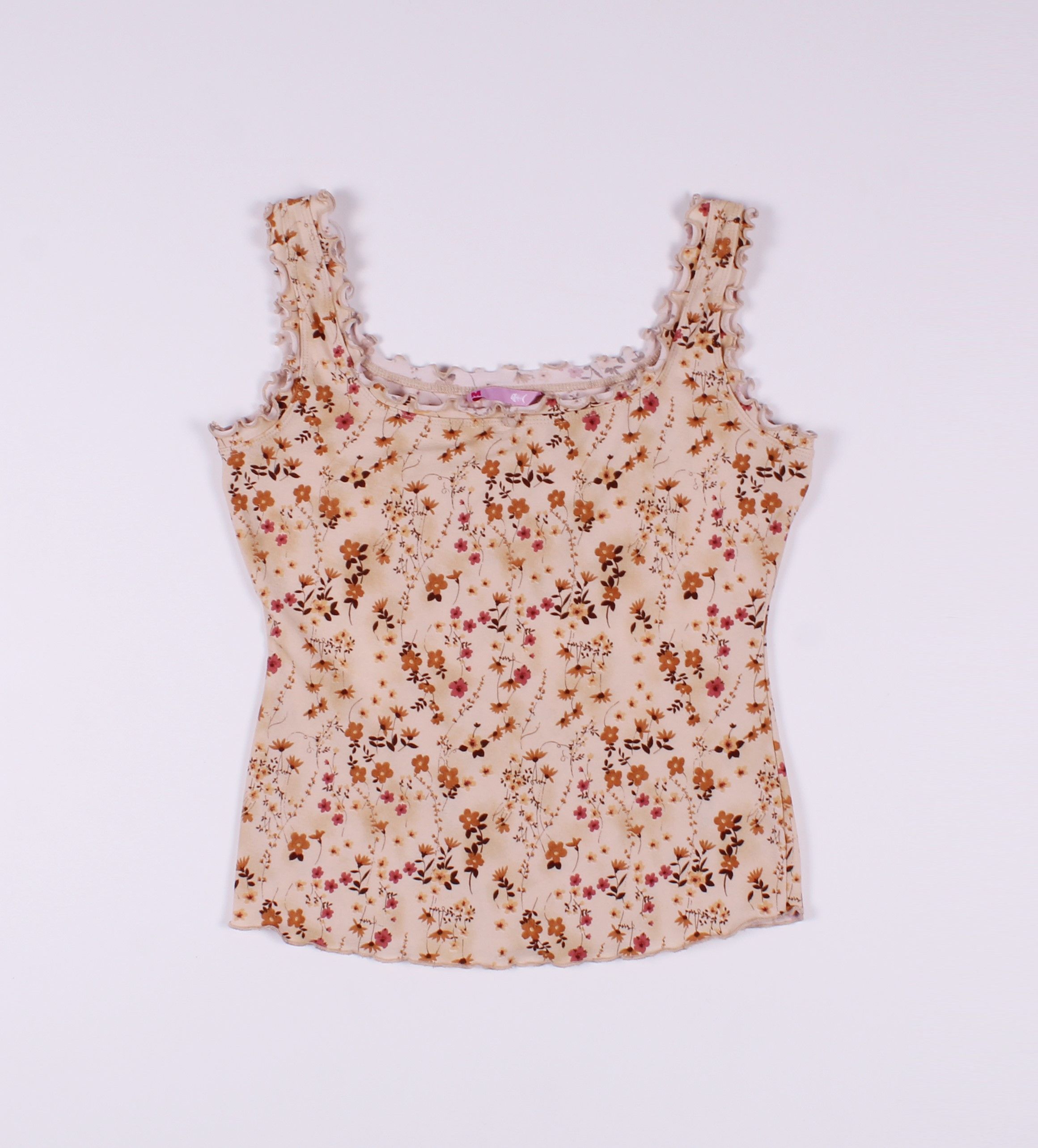Vintage Vintage Y2K Cute Fishbone Flower Print Mesh Top Size M / US 6-8 / IT 42-44 - 4 Thumbnail