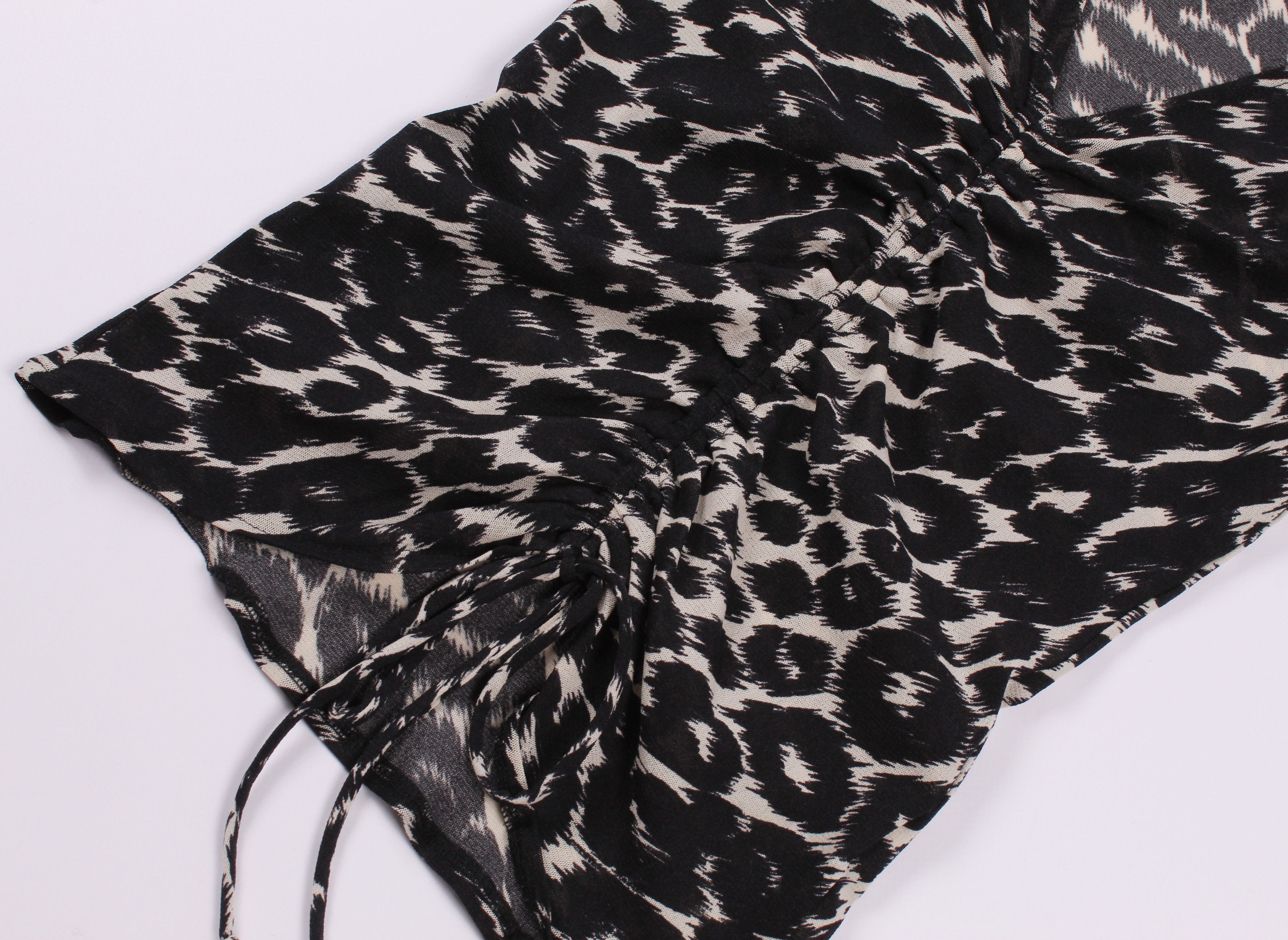 Vintage Vintage KOOKAI Y2K Leopard Print Mesh Top Size S / US 4 / IT 40 - 6 Thumbnail