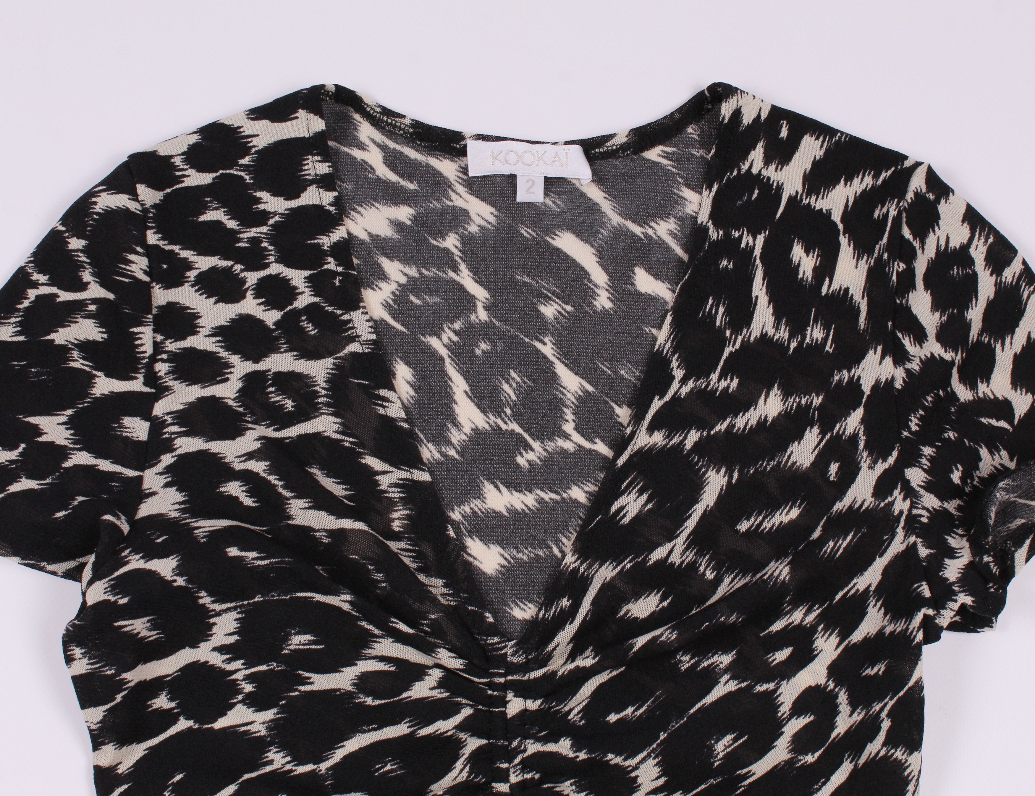 Vintage Vintage KOOKAI Y2K Leopard Print Mesh Top Size S / US 4 / IT 40 - 5 Thumbnail