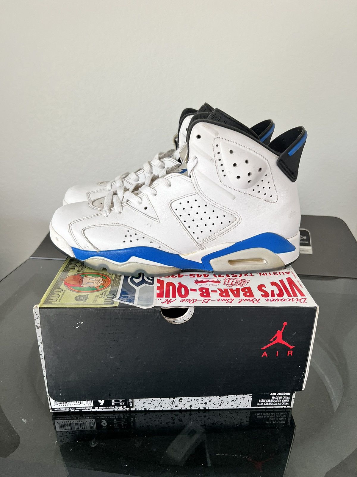 Jordan Brand × Nike Jordan 6 Retro Sport Blue (2014) Size US 9 / EU 42 - 1 Thumbnail