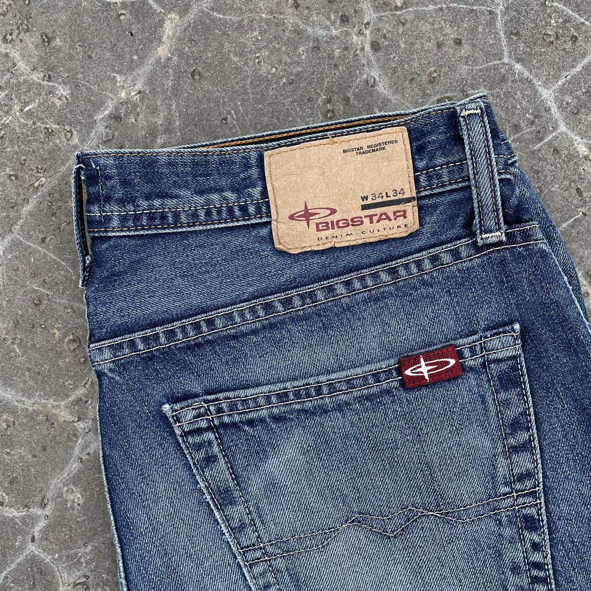 Big Star × Vintage Vintage Big Star Blue Jeans W34xL34 90s Streetwear Pants Size US 34 / EU 50 - 4 Thumbnail