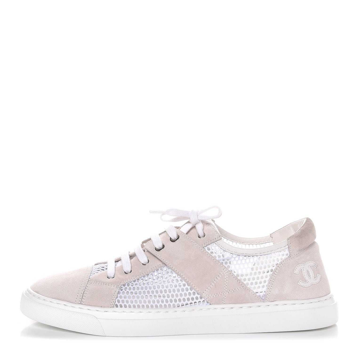 Chanel Chanel Fabric Mesh Suede Calfskin CC Sneakers SIZE 36 Size US 6 / IT 36 - 1 Thumbnail
