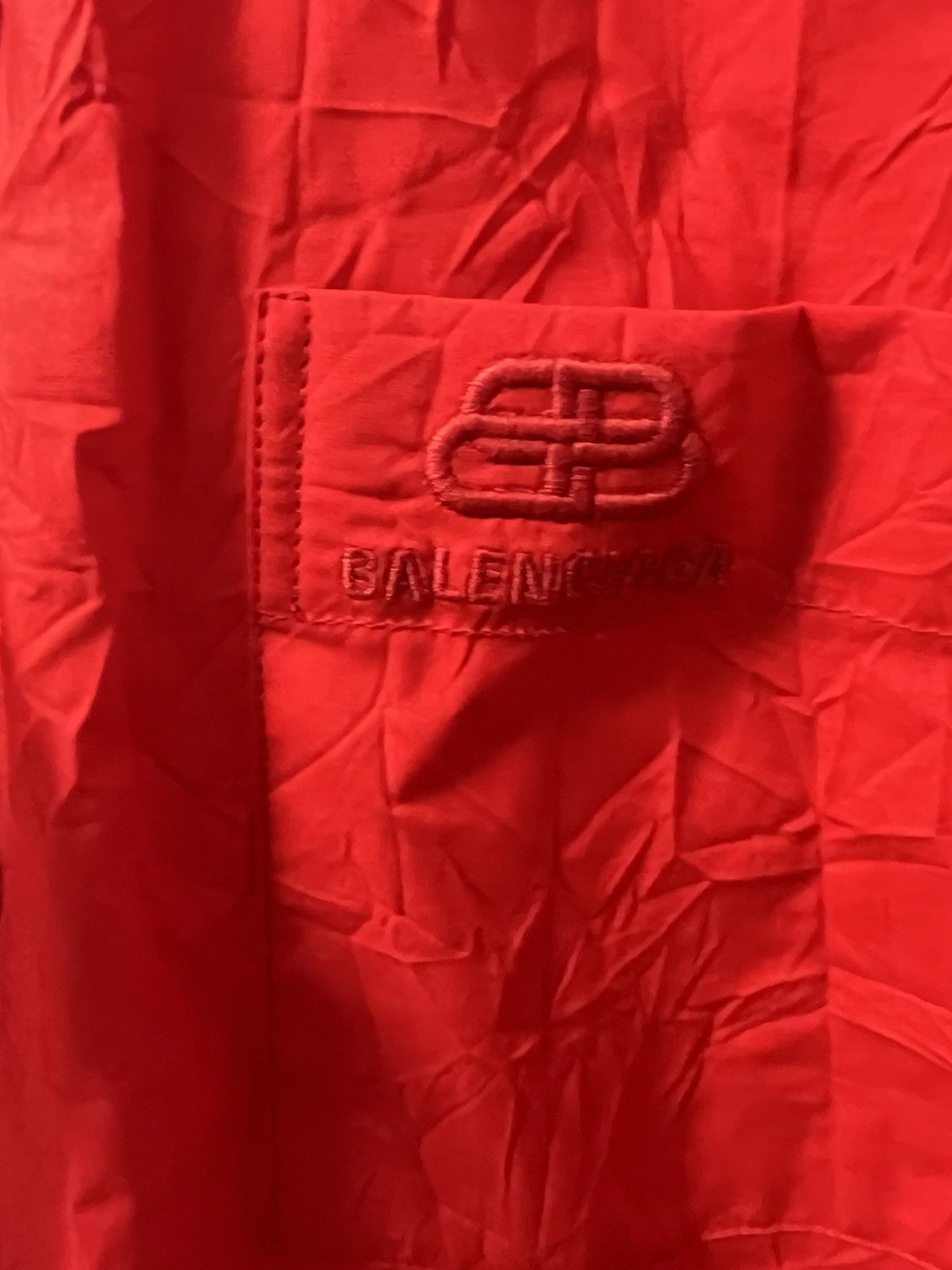 Balenciaga Balenciaga s/s cocoon crinkle poplin red shirt Size US M / EU 48-50 / 2 - 5 Thumbnail