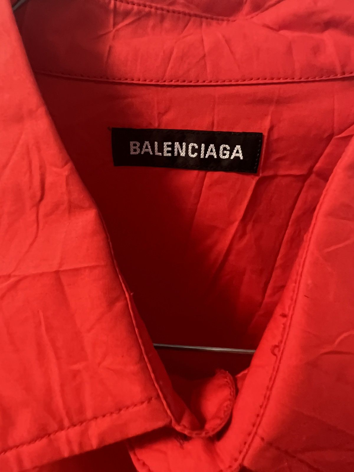 Balenciaga Balenciaga s/s cocoon crinkle poplin red shirt Size US M / EU 48-50 / 2 - 6 Thumbnail