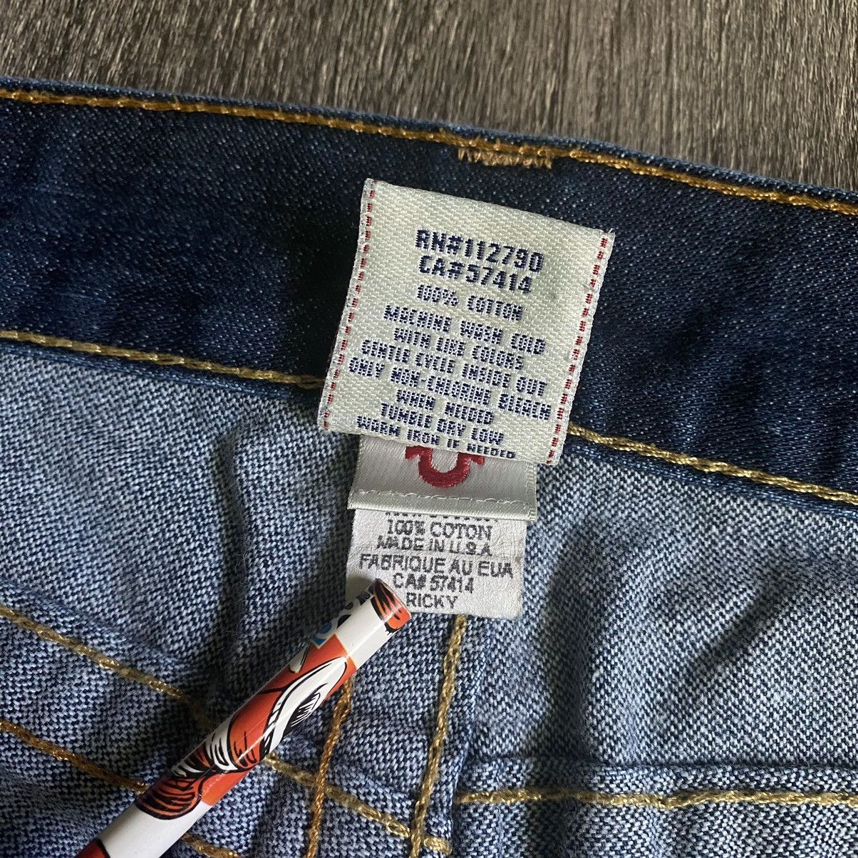 True Religion Vintage Y2K True Religion Ricky Stitch Straight Jeans 32x34 Size US 32 / EU 48 - 13 Thumbnail