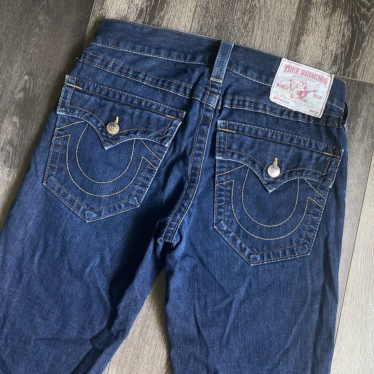 True Religion Vintage Y2K True Religion Ricky Stitch Straight Jeans 32x34 Size US 32 / EU 48 - 1 Thumbnail