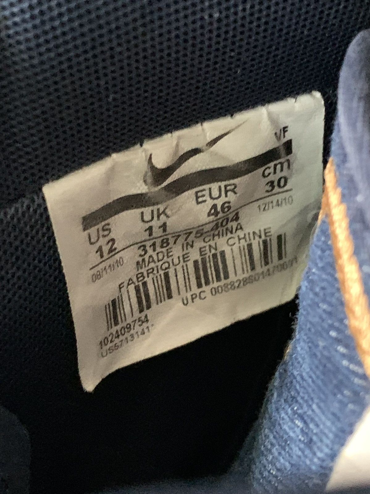 Nike RARE Nike Air Force 1 Low Premium “Denim” Sneakers Shoes Size US 12 / EU 45 - 7 Thumbnail