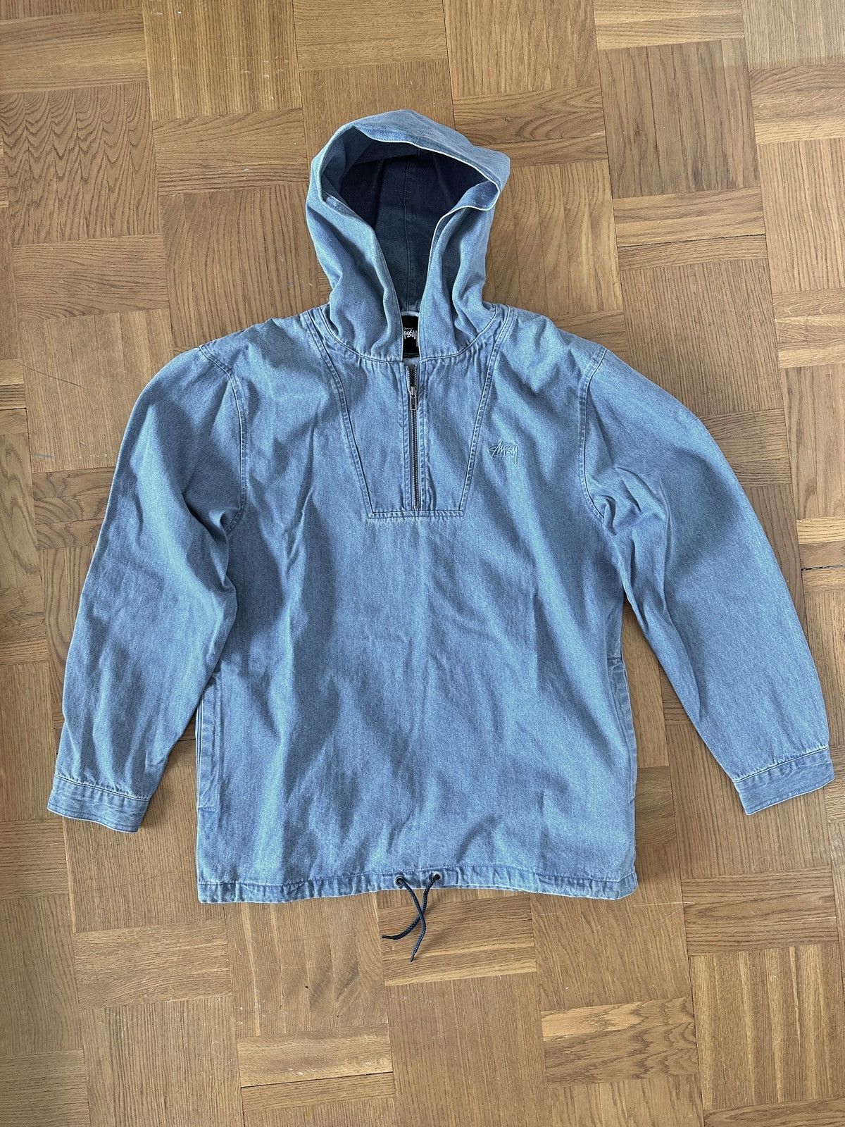 Stussy Stussy hooded denim anorak jacket S/S16 Size US L / EU 52-54 / 3 - 1 Thumbnail