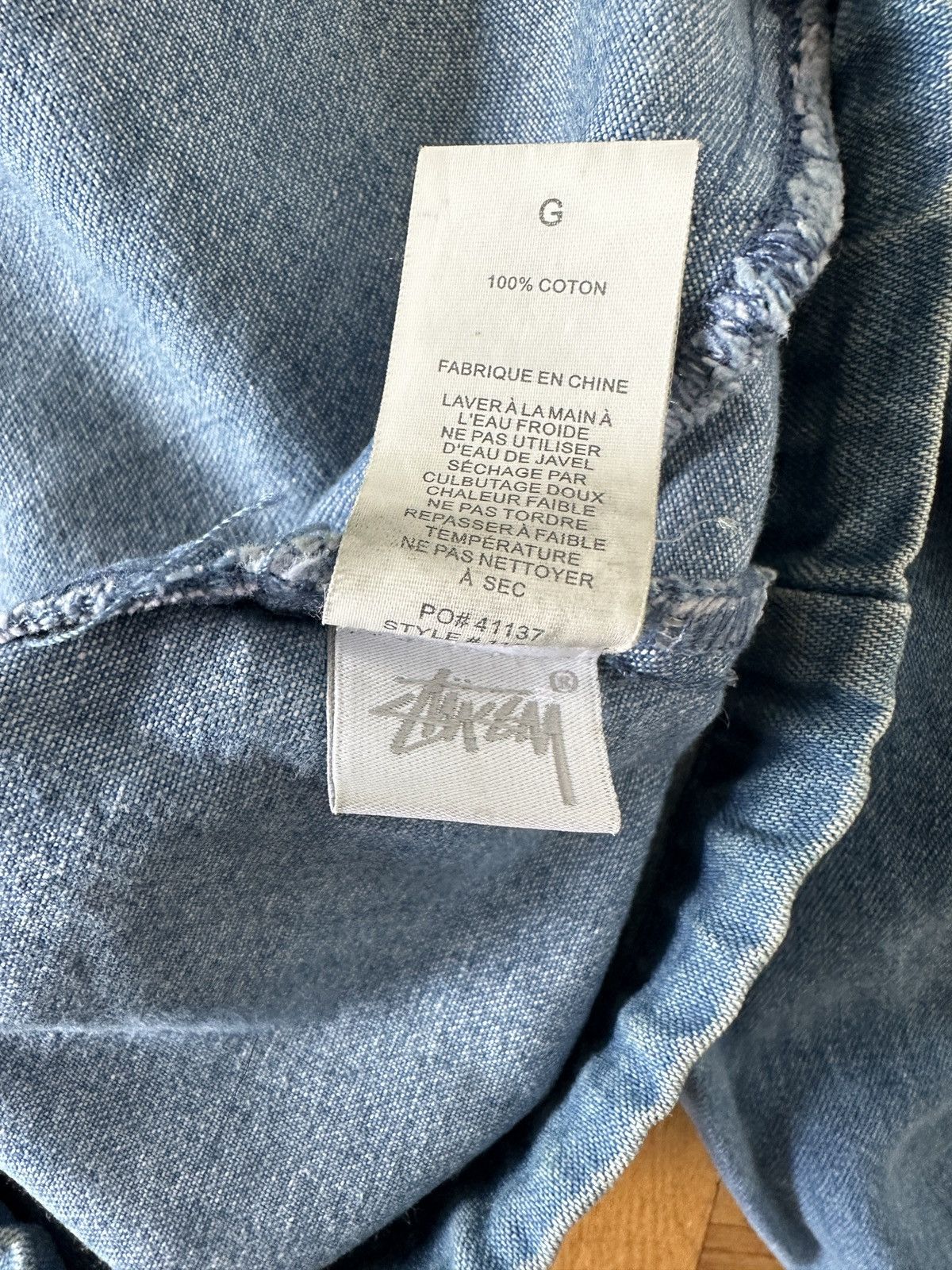 Stussy Stussy hooded denim anorak jacket S/S16 Size US L / EU 52-54 / 3 - 9 Thumbnail