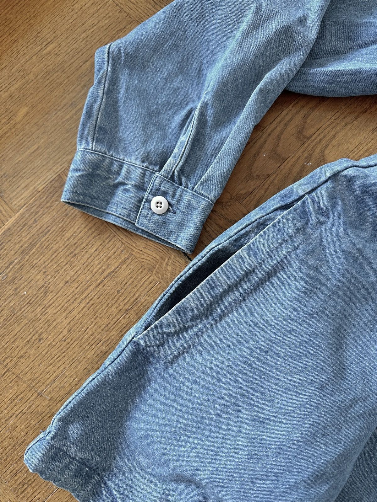 Stussy Stussy hooded denim anorak jacket S/S16 Size US L / EU 52-54 / 3 - 7 Thumbnail
