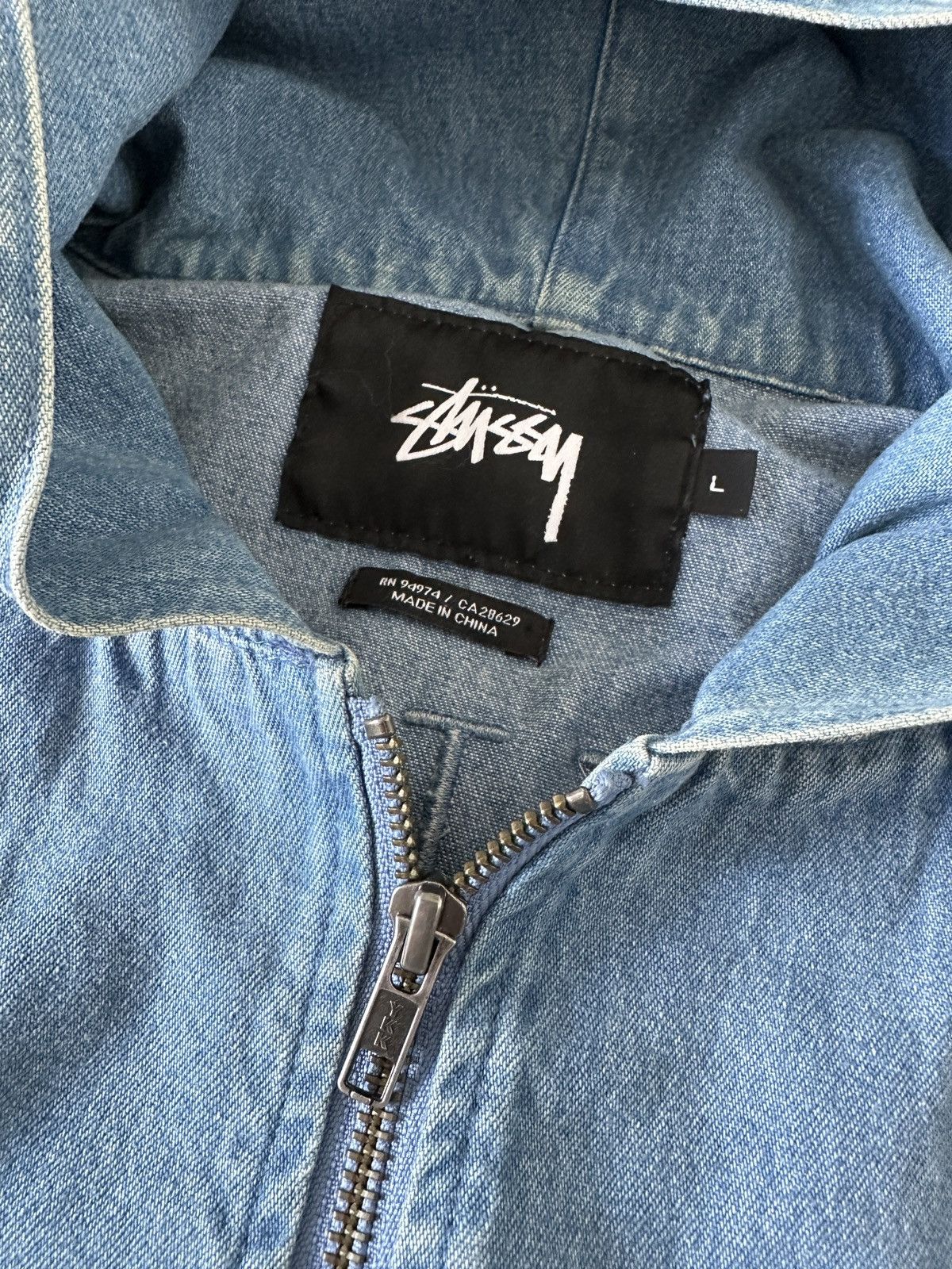 Stussy Stussy hooded denim anorak jacket S/S16 Size US L / EU 52-54 / 3 - 2 Thumbnail