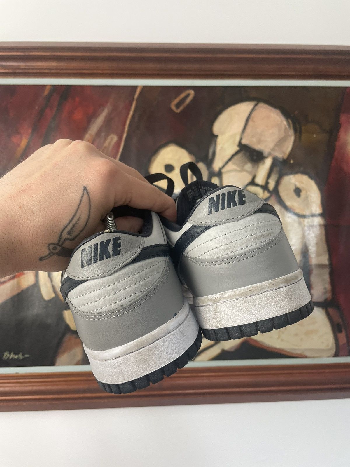 Nike Nike Dunk Low Y2k Vintage 2004 Leather Sneakers Hype Rare Size US 8 / EU 41 - 5 Thumbnail