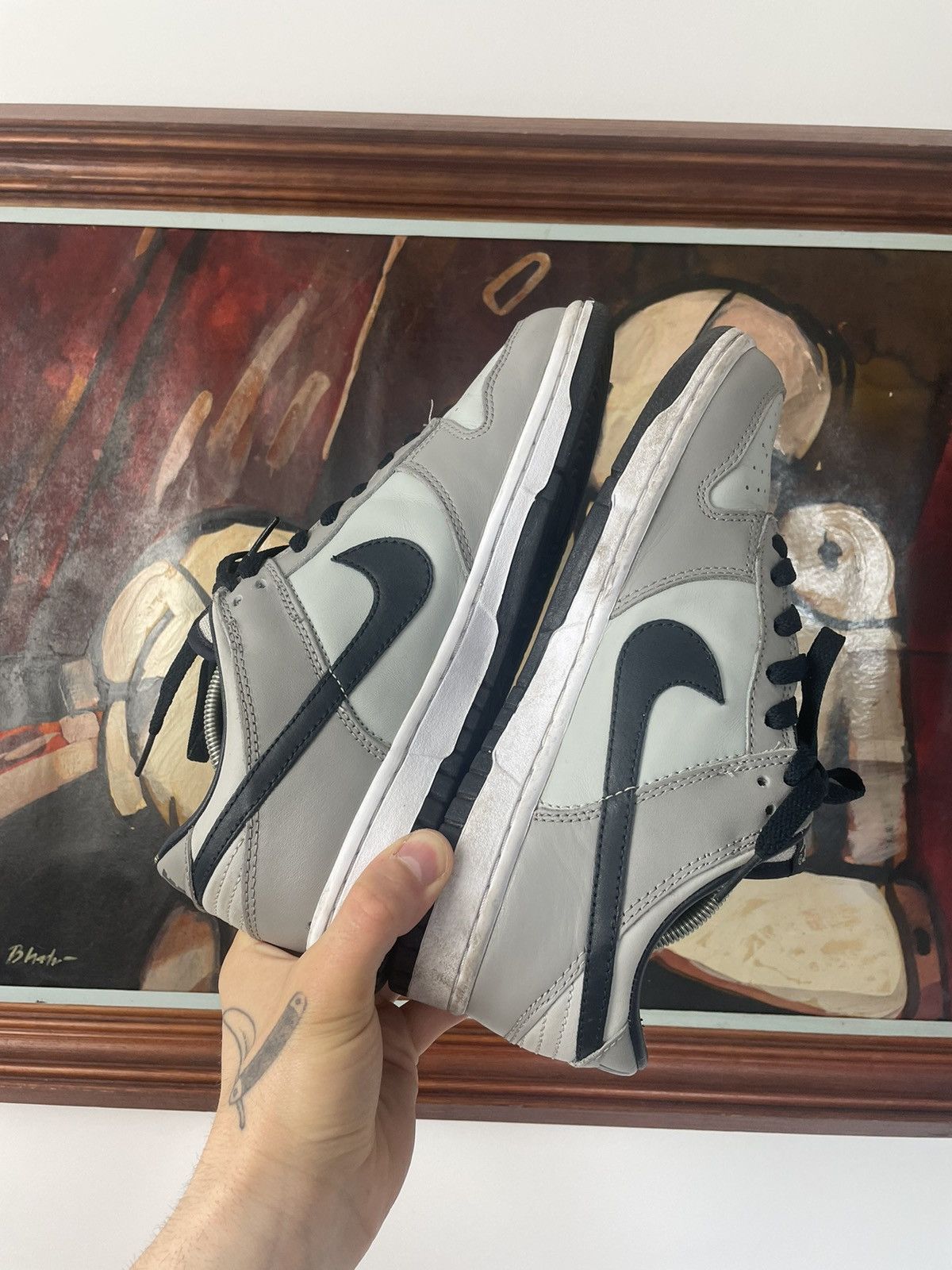 Nike Nike Dunk Low Y2k Vintage 2004 Leather Sneakers Hype Rare Size US 8 / EU 41 - 4 Thumbnail