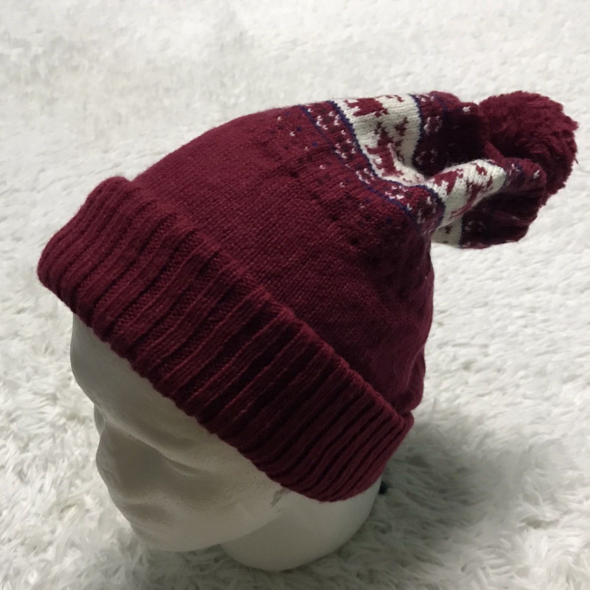 Japanese Brand Navajo design beanie hat snow cap made in Japan Size ONE SIZE - 9 Thumbnail