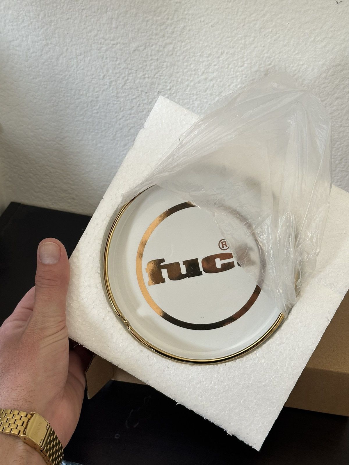 image of Fuct Ashtray in Gold, Men's