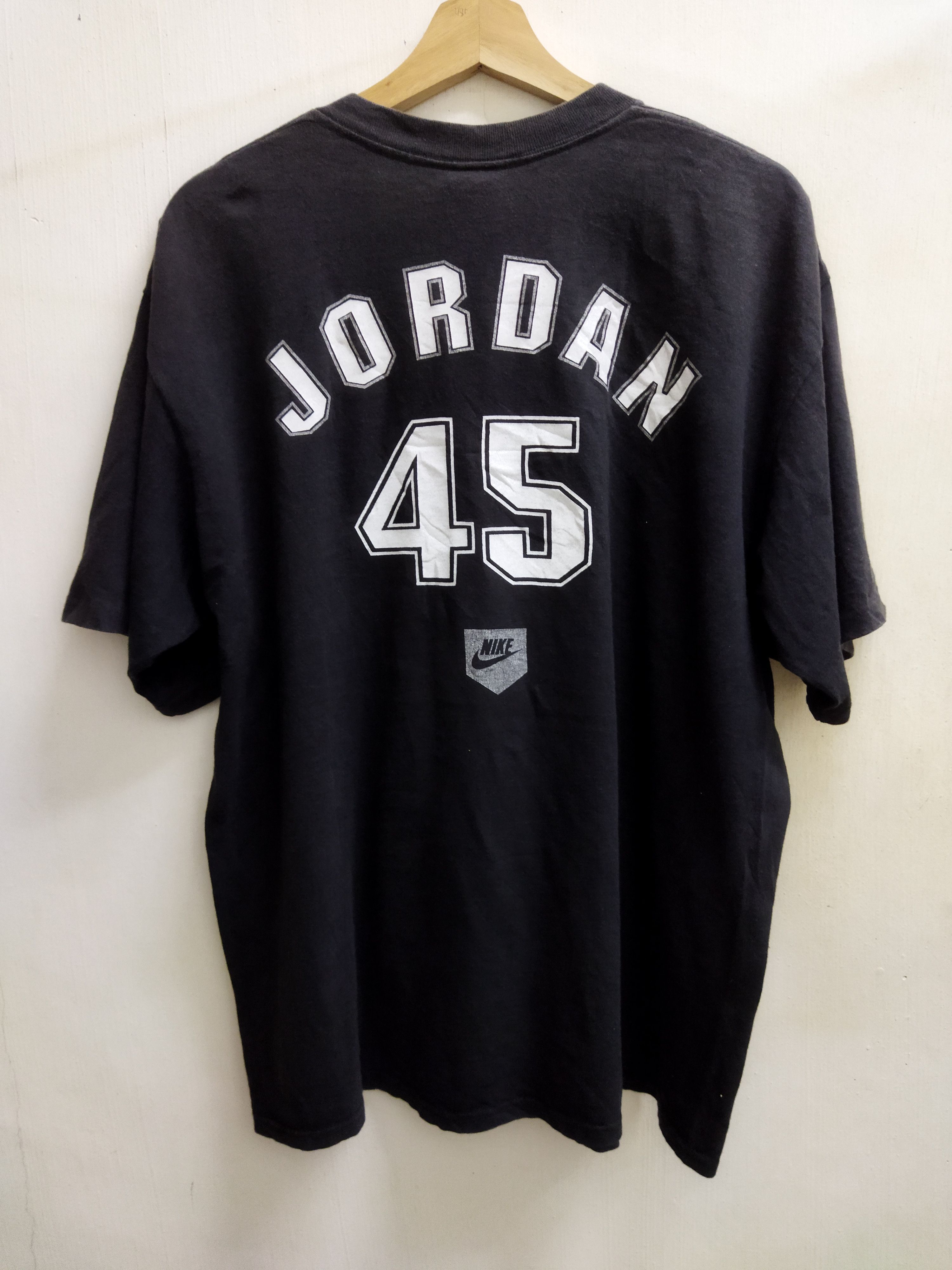 image of 1994 Nike Michael Jordan 45 White Sox Tee in Black, Men's (Size XL)