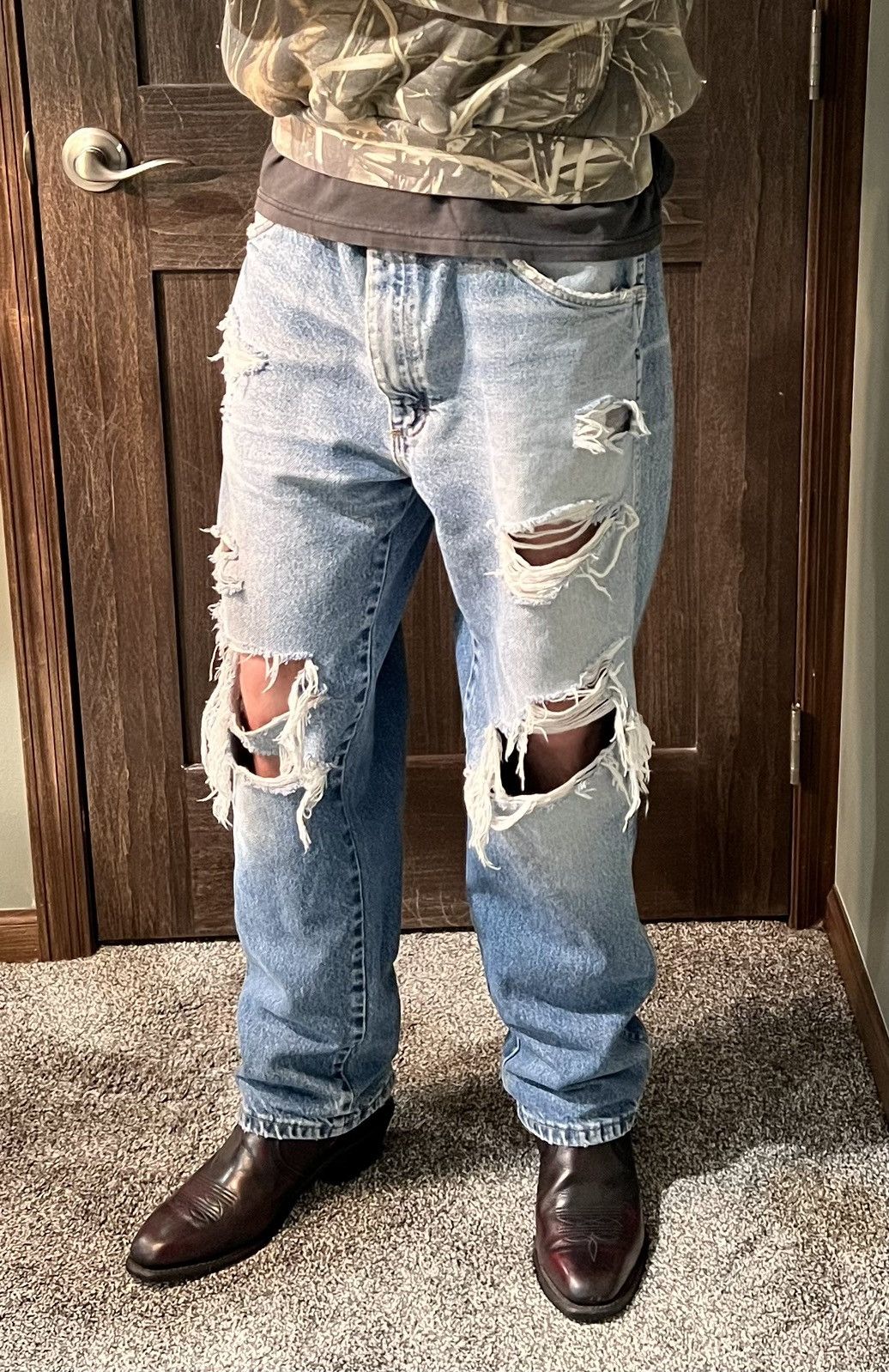 Japanese Brand × Vintage Distressed Denim 36x30 Size US 36 / EU 52 - 2 Thumbnail
