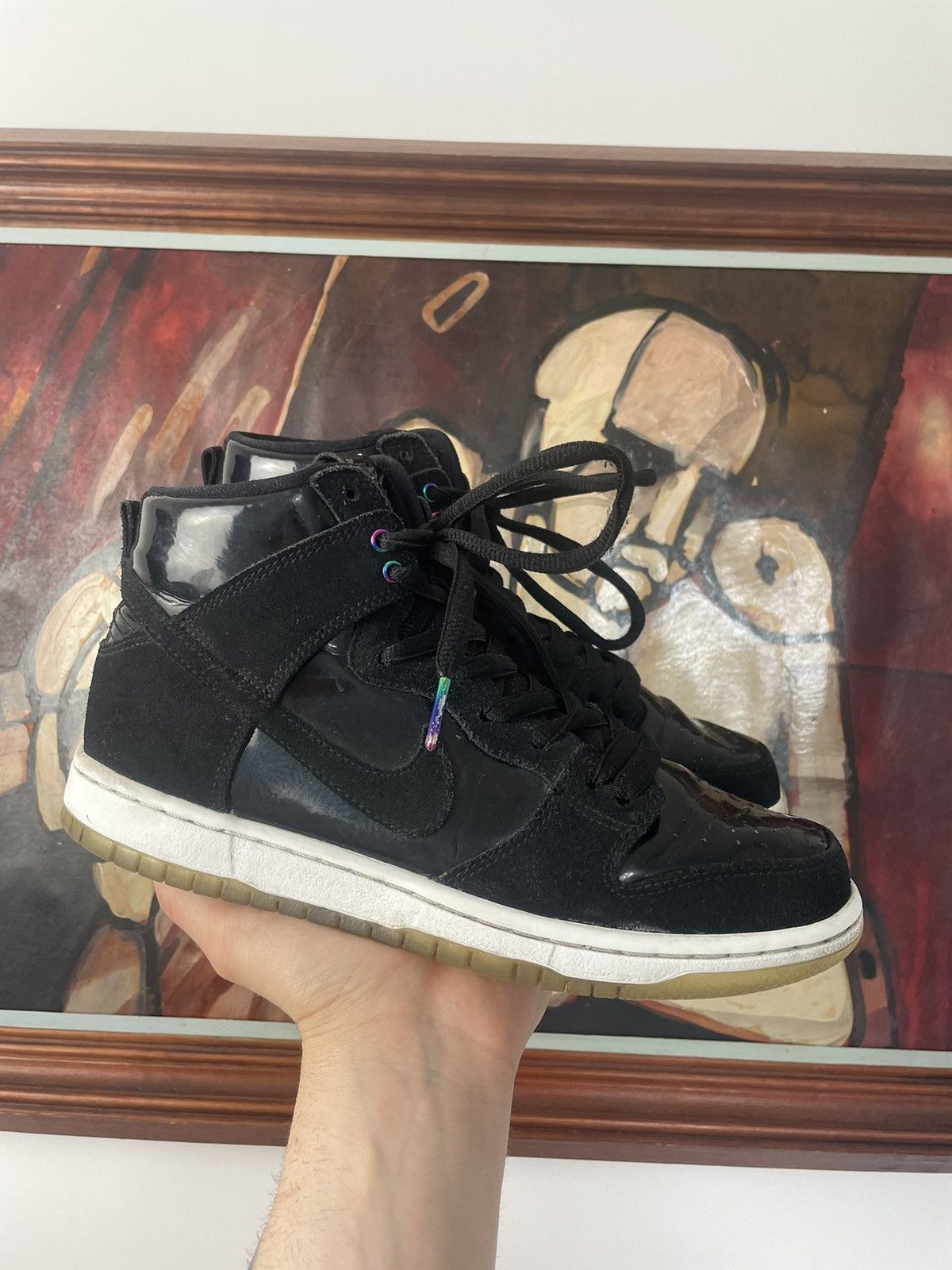 Nike SB Zoom Dunk High Pro Iridescent Black Sneakers Skate