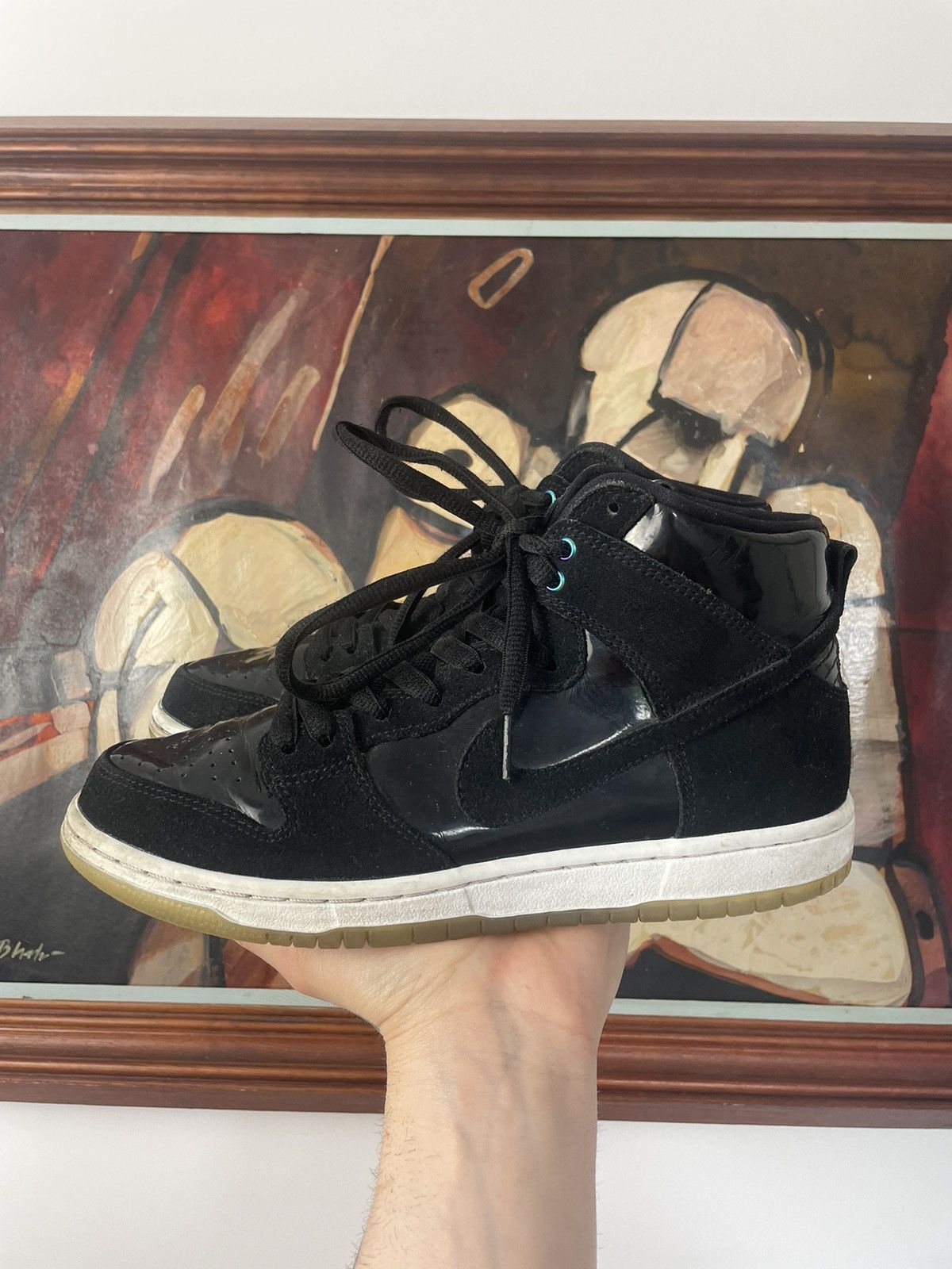 Nike Nike SB Zoom Dunk High Pro Iridescent Black Sneakers Skate Size US 8 / EU 41 - 2 Thumbnail