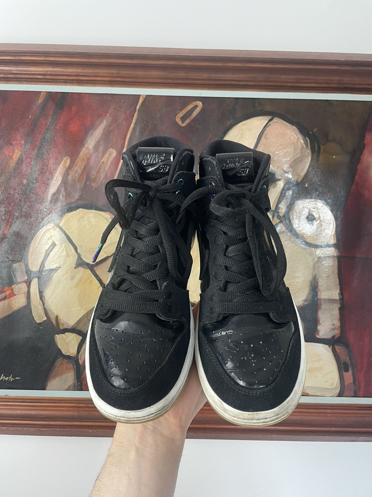 Nike Nike SB Zoom Dunk High Pro Iridescent Black Sneakers Skate Size US 8 / EU 41 - 3 Thumbnail