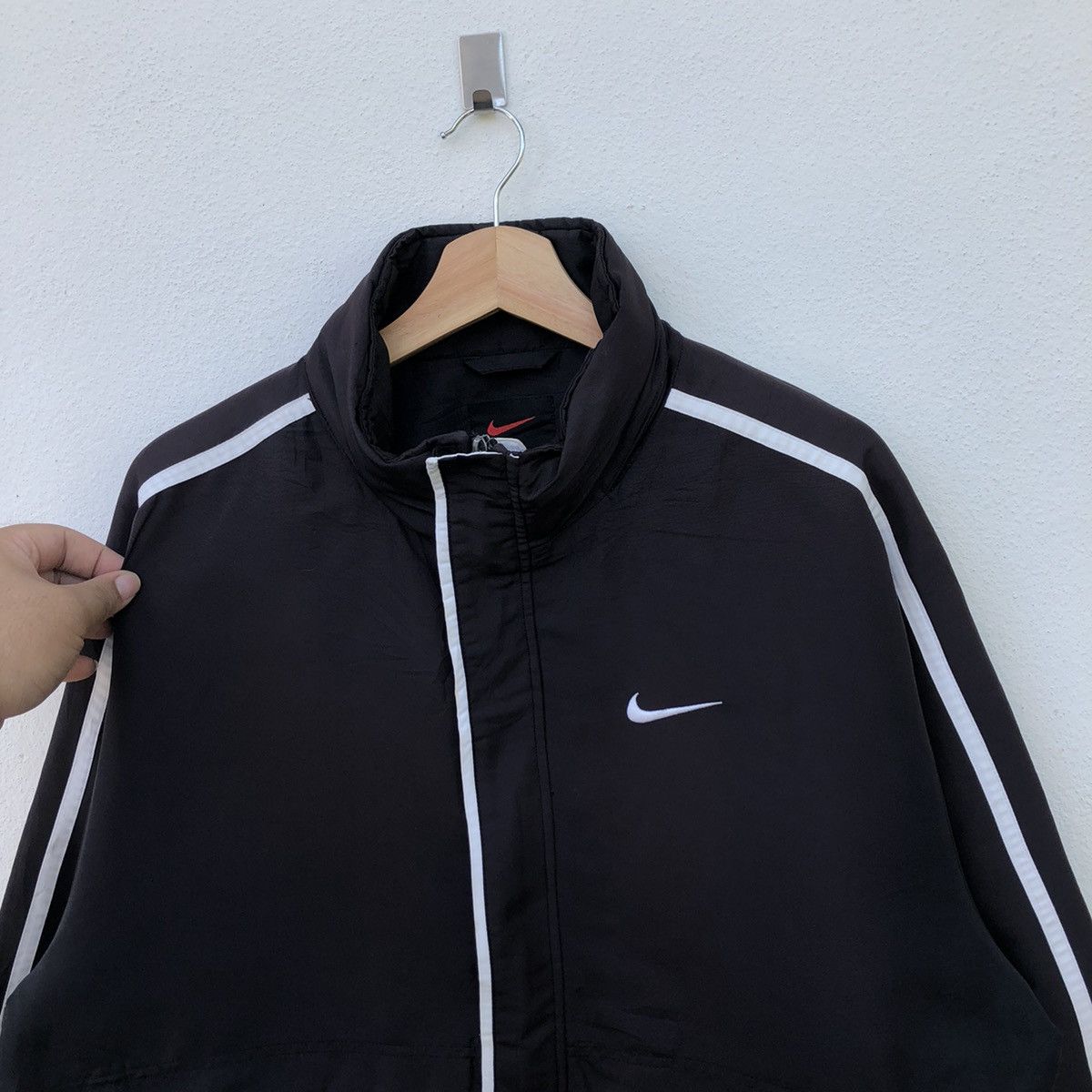 Nike × Vintage VINTAGE NIKE Y2K SMALL SWOOSH ZIPPER JACKET Size US L / EU 52-54 / 3 - 3 Thumbnail