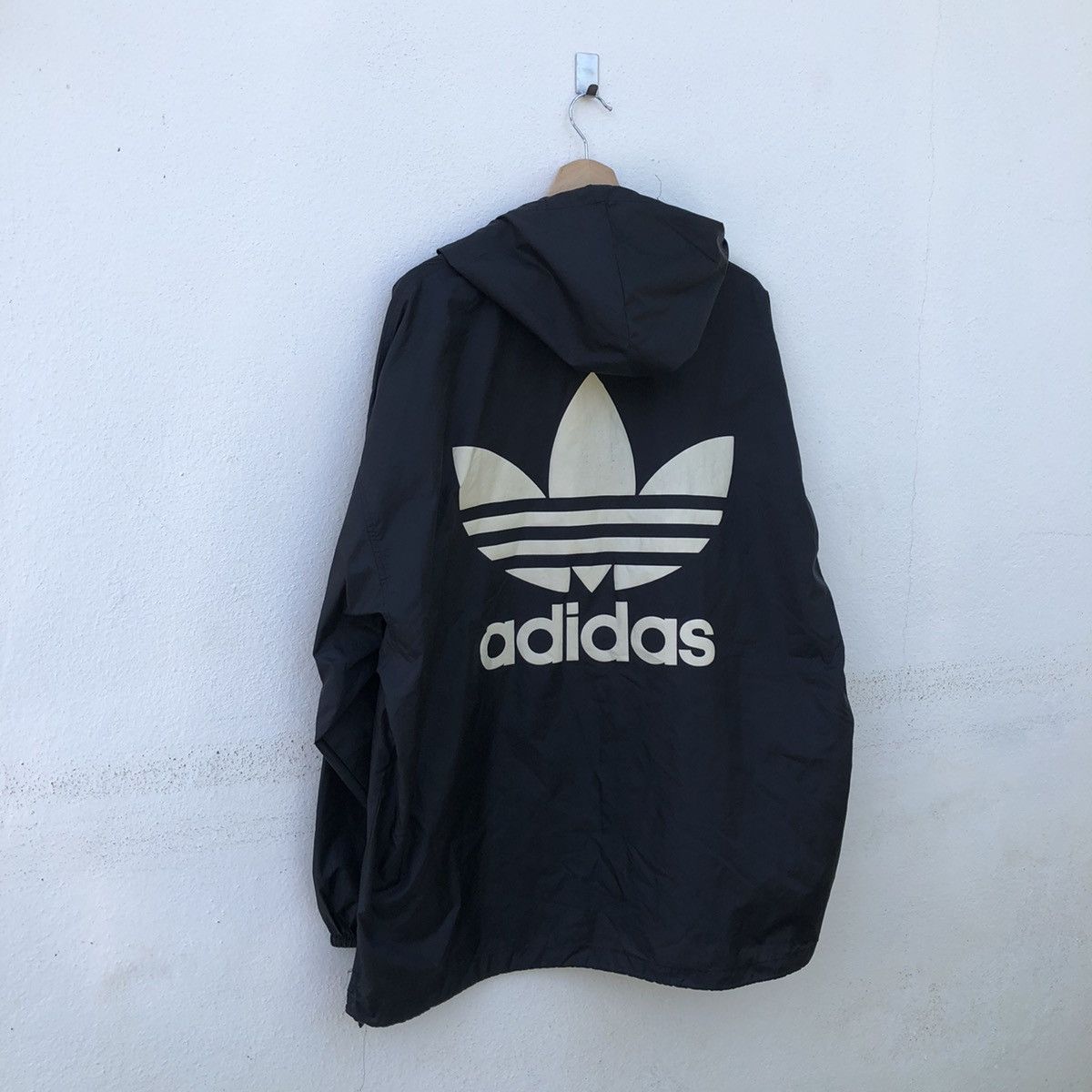 Adidas × Vintage RAINCOAT JACKET VINTAGE ADIDAS BIG LOGO INSPIRED BY RUN DMC Size US L / EU 52-54 / 3 - 2 Thumbnail