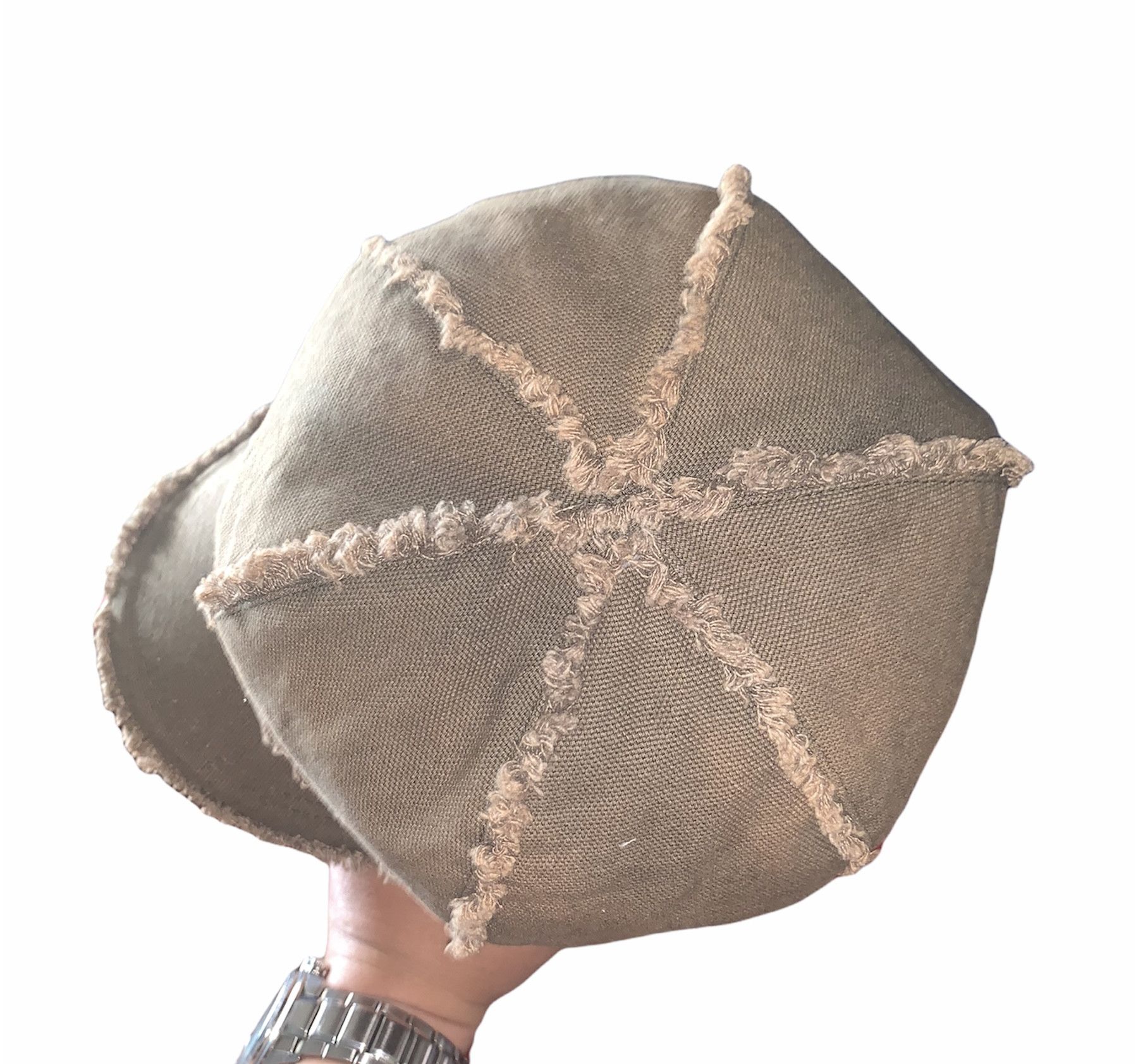 Japanese Brand Designer A Faddist Distressed Hairy Hat Military fashion Size ONE SIZE - 2 Thumbnail