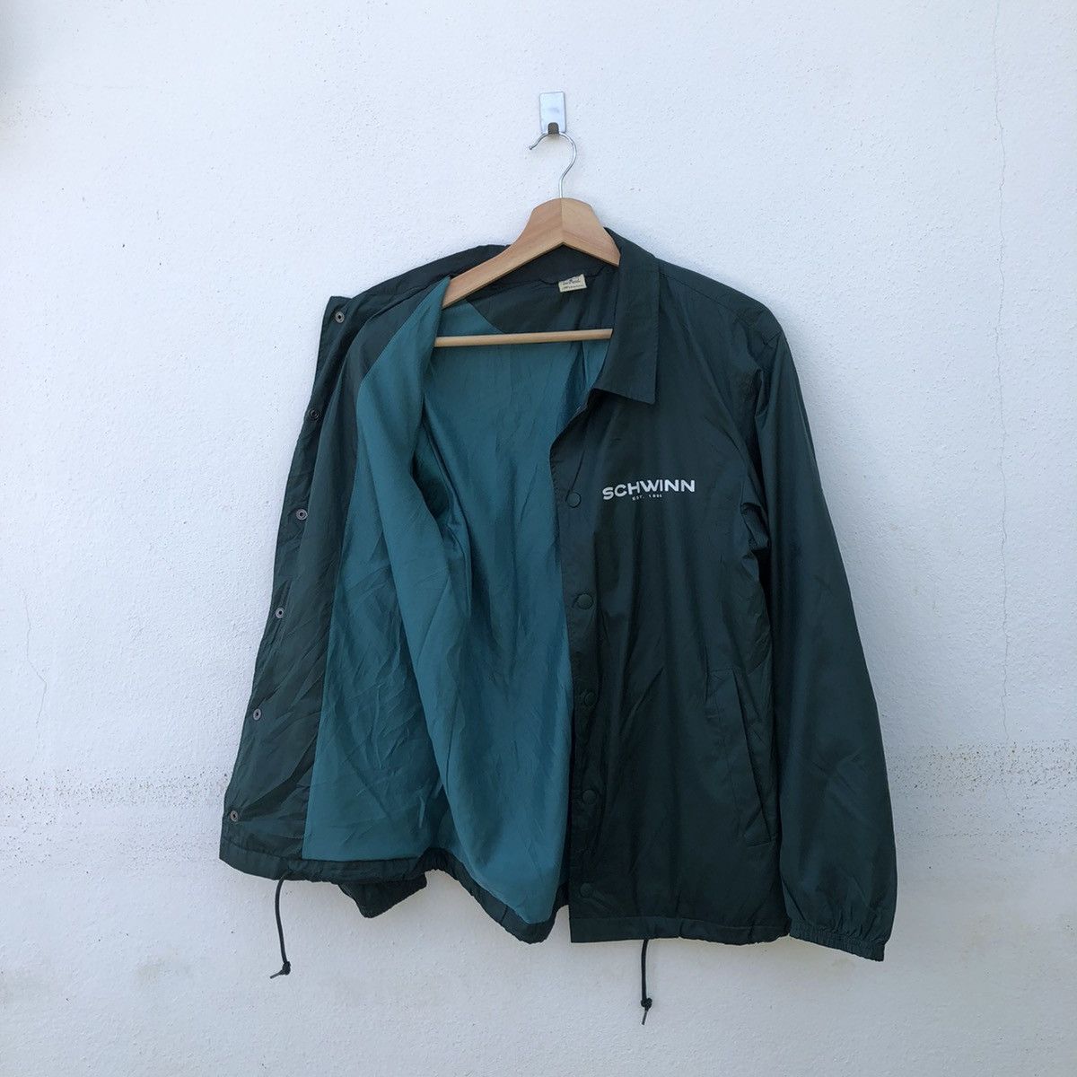 Japanese Brand RAINCOAT JACKET BY JAPANESE BRAND SCHWINN BIG LOGO Size US M / EU 48-50 / 2 - 8 Thumbnail