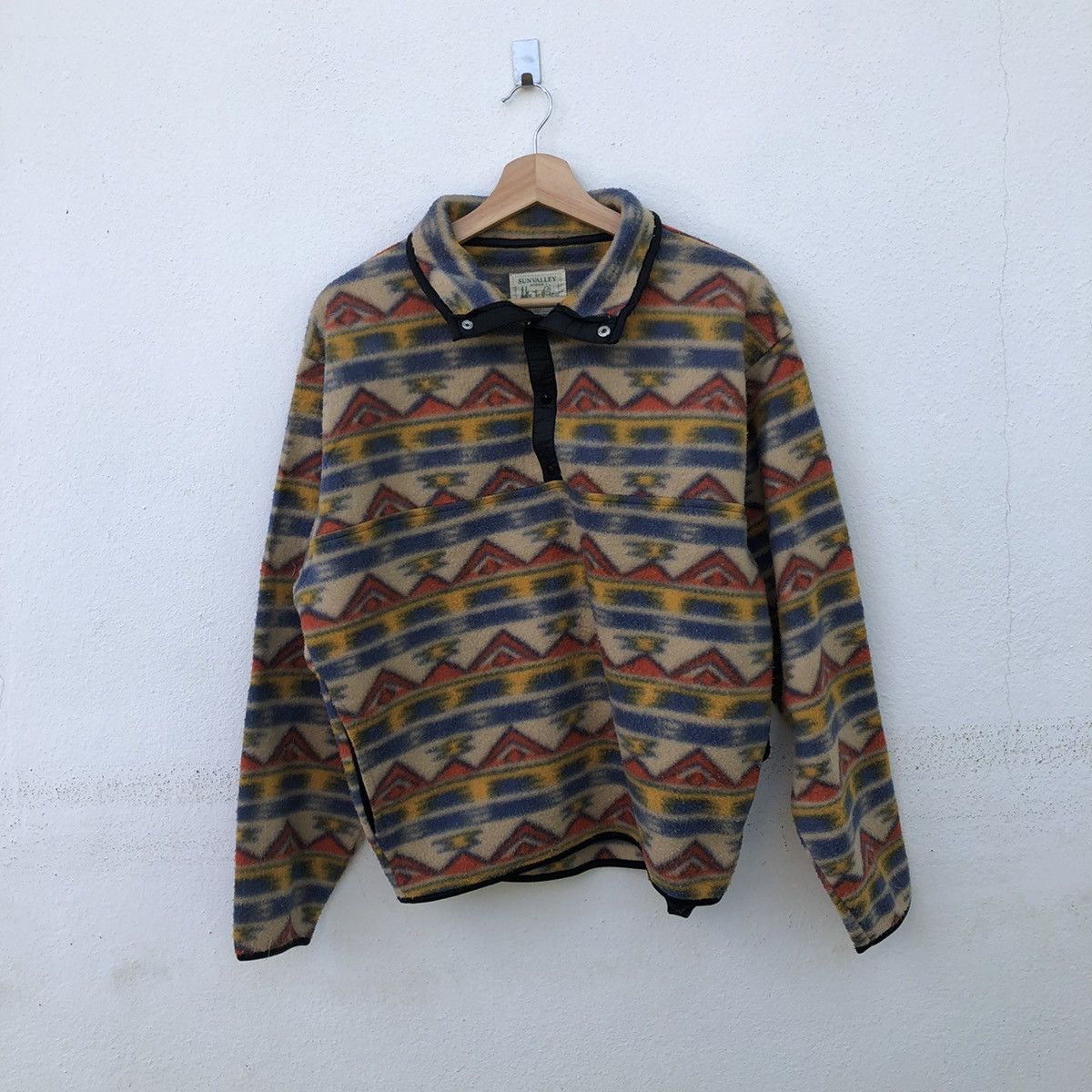 Japanese Brand NAVAJO DESIGN FLEECE JACKET SUNVALLEY ATTACHED URBAN Size US M / EU 48-50 / 2 - 8 Thumbnail