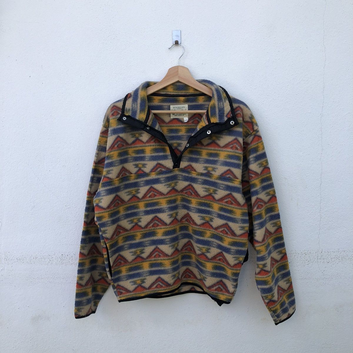 Japanese Brand NAVAJO DESIGN FLEECE JACKET SUNVALLEY ATTACHED URBAN Size US M / EU 48-50 / 2 - 7 Thumbnail