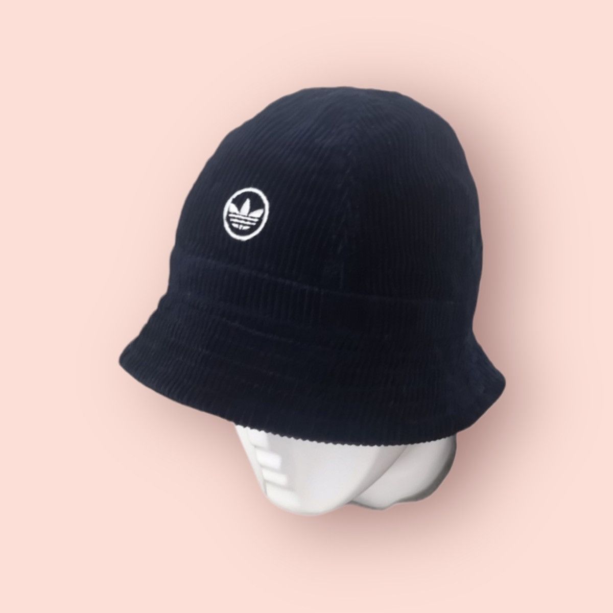 image of Adidas Originals (Trefoil) Reversible Corduroy Hat in Dark Blue, Men's