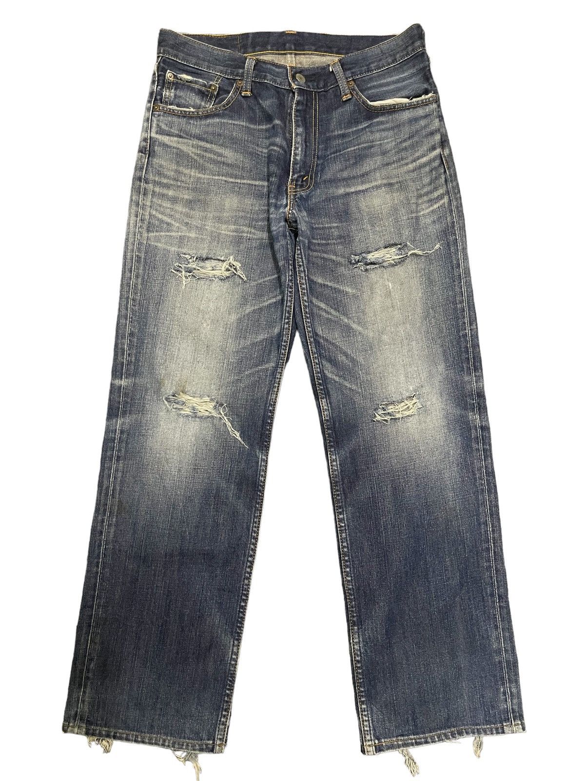image of Archival Clothing x Levis Vintage Levis 702 Blue Wash Distressed Style Jeans, Men's (Size 30)