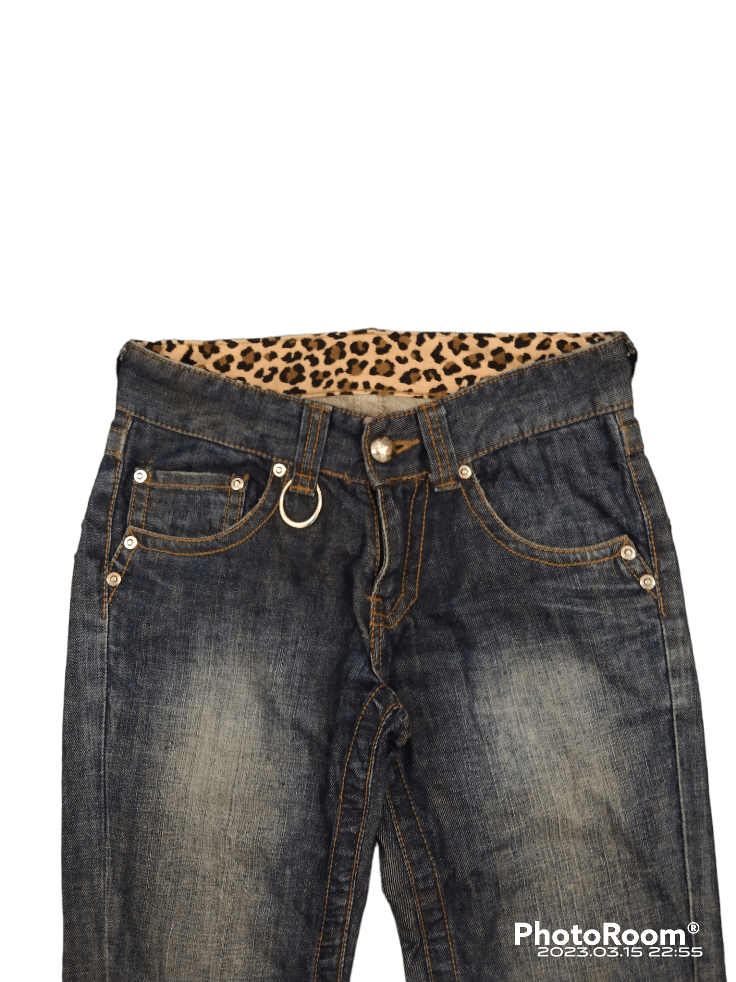 JUN MEN FLARE TWIST🔥JUNMEN DISTRESSED DENIM PANTS Size US 27 - 3 Thumbnail