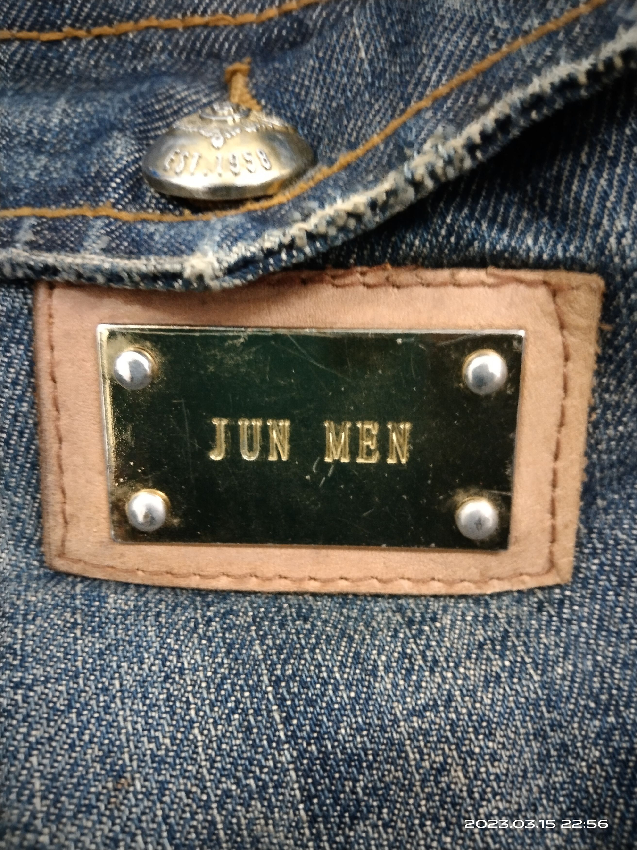 JUN MEN FLARE TWIST🔥JUNMEN DISTRESSED DENIM PANTS Size US 27 - 6 Thumbnail