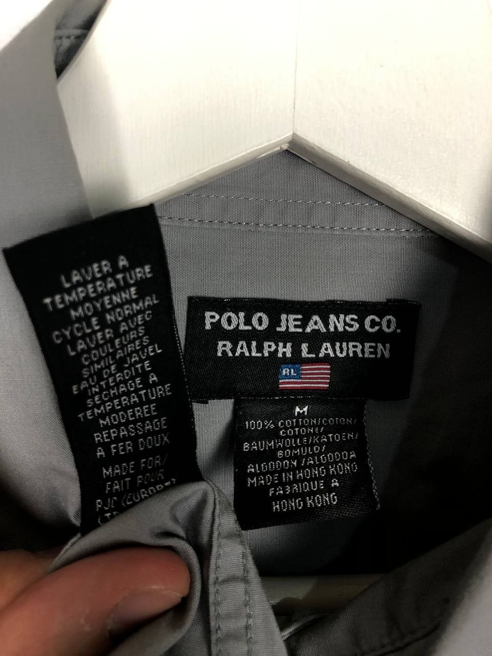 Polo Ralph Lauren POLO JEANS RALPH LAUREN SHIRT BUTTON-UP GRAY VINTAGE SIZE M Size US M / EU 48-50 / 2 - 7 Thumbnail