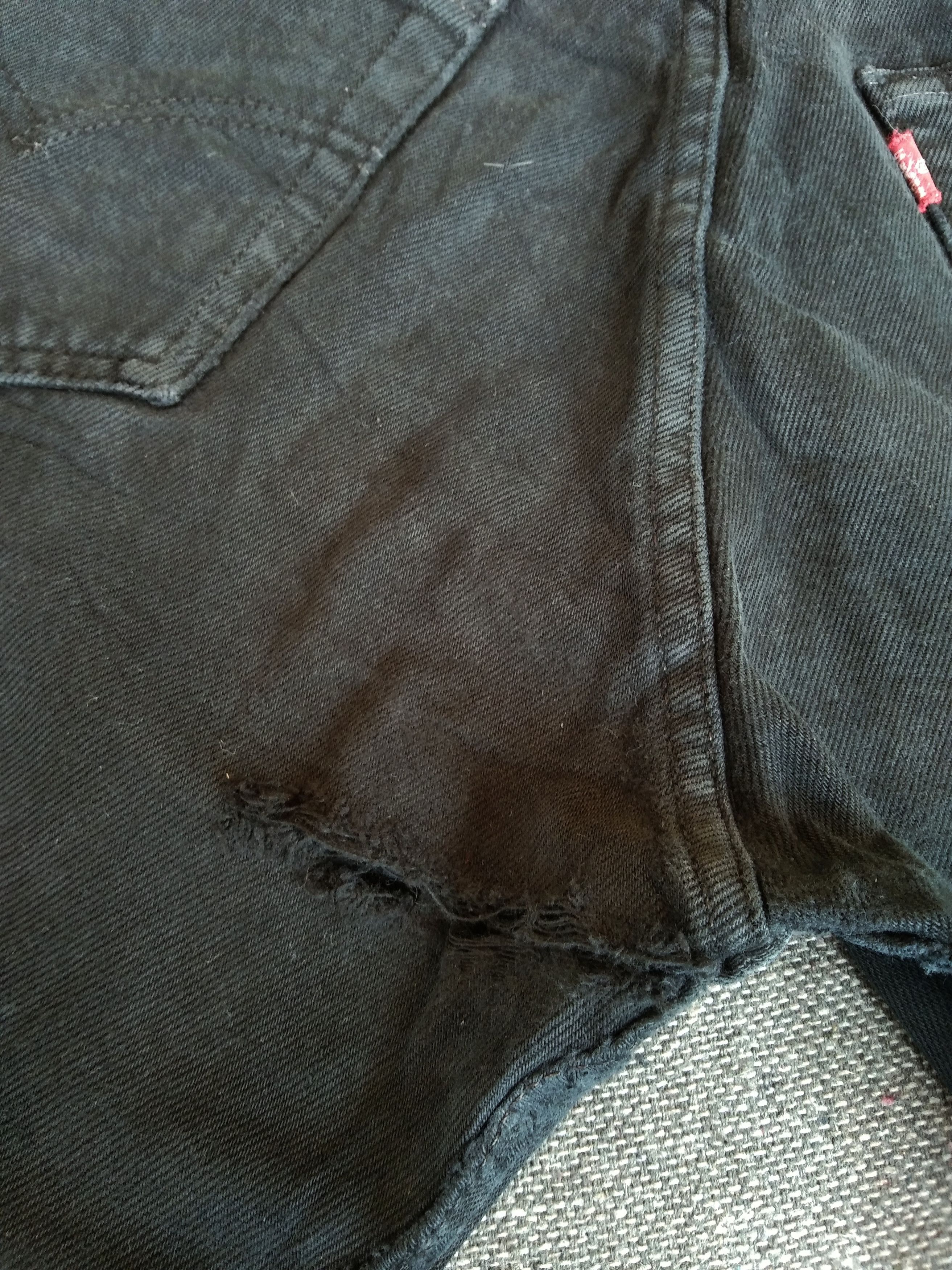 Levi's × Vintage Vintage Levis 501 Black Distressed Jeans 30x34 Size US 30 / EU 46 - 5 Thumbnail
