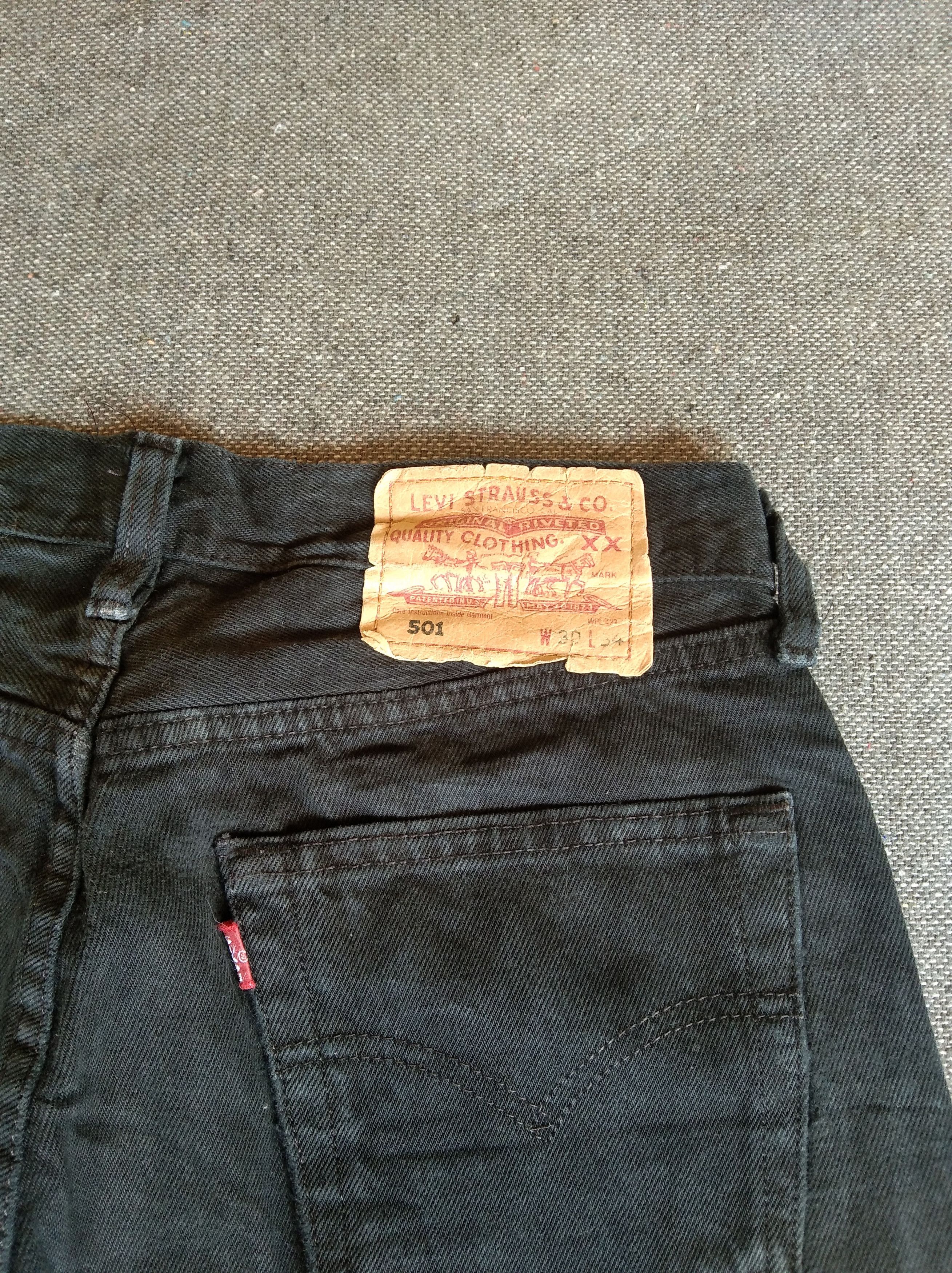 Levi's × Vintage Vintage Levis 501 Black Distressed Jeans 30x34 Size US 30 / EU 46 - 4 Thumbnail