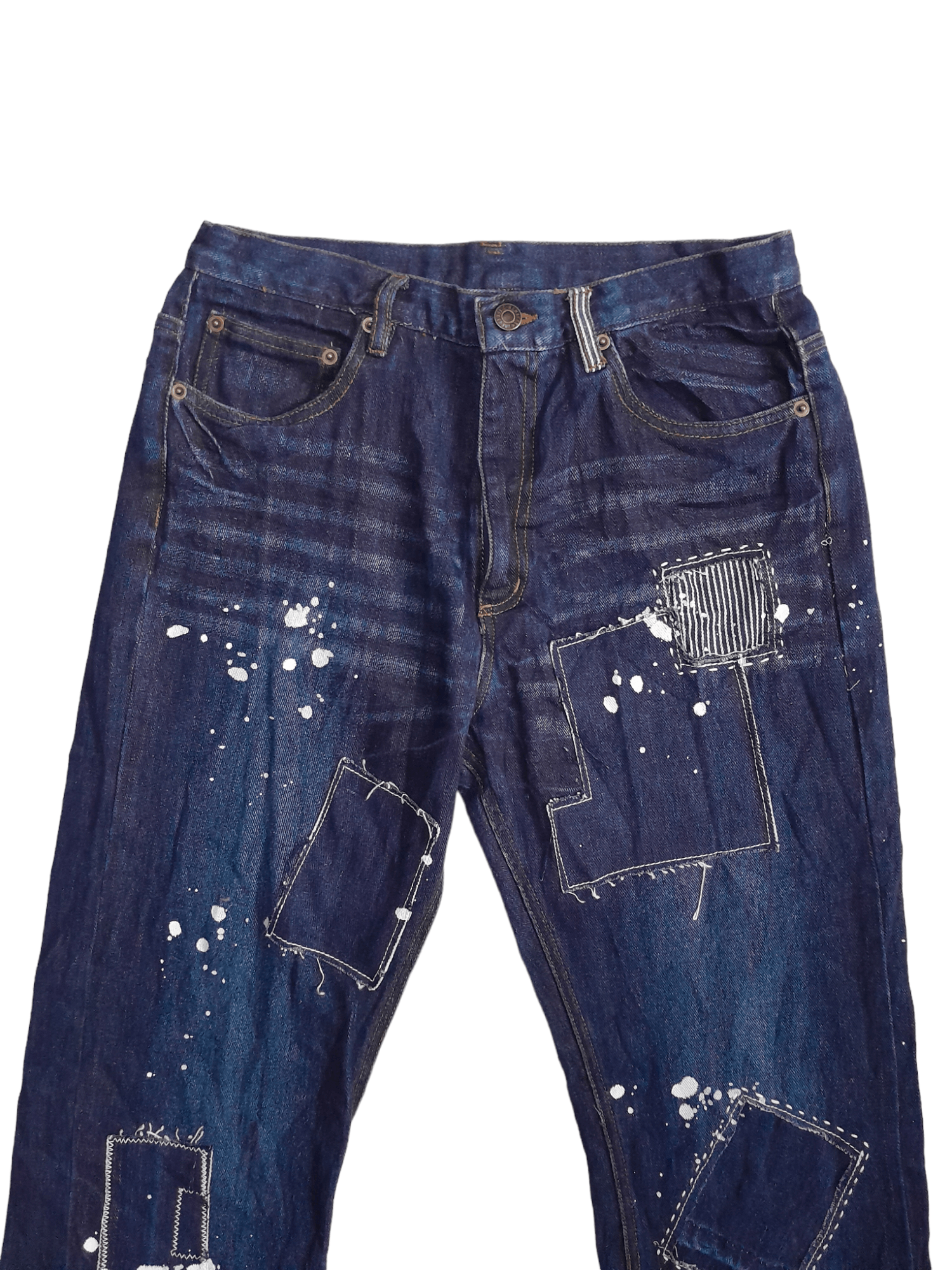 Japanese Brand Members Distressed Denim Japan (E492) waist 27 Size US 27 - 3 Thumbnail
