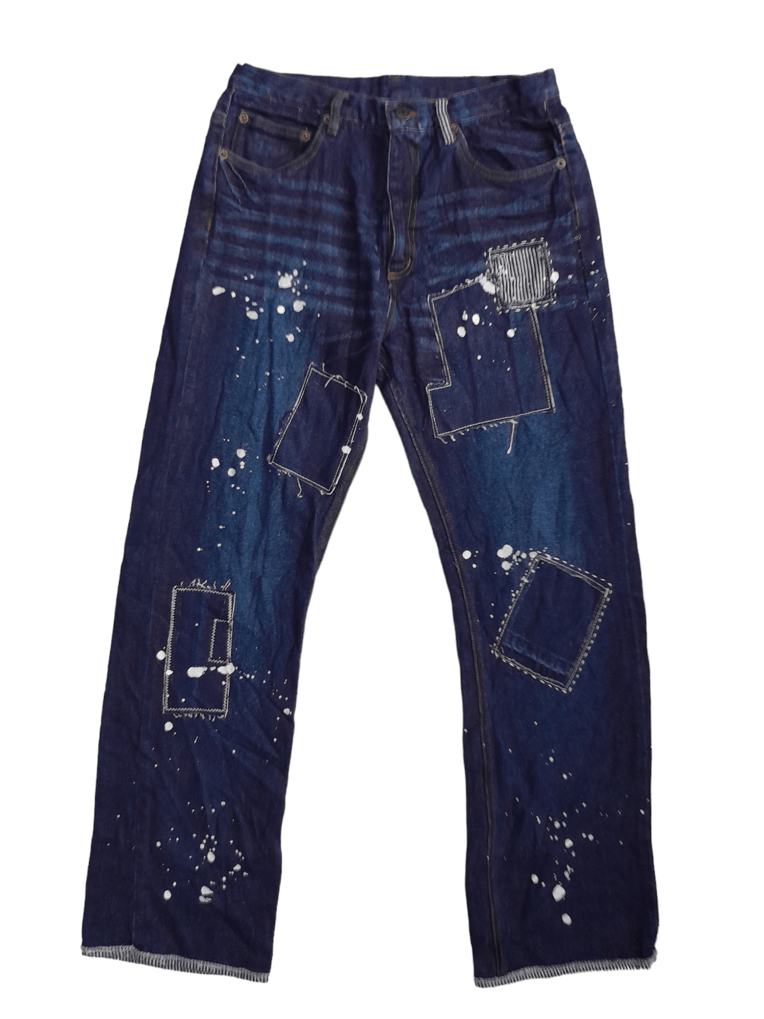 Japanese Brand Members Distressed Denim Japan (E492) waist 27 Size US 27 - 1 Thumbnail