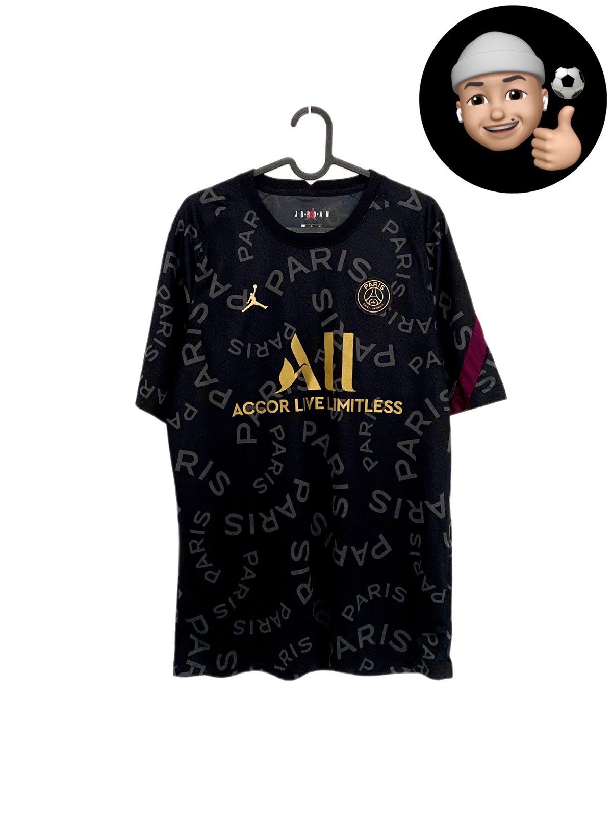 Jordan Brand × Nike 2020 2021 PSG Paris UCL Pre Match Jordan Soccer Jersey Size US L / EU 52-54 / 3 - 1 Thumbnail