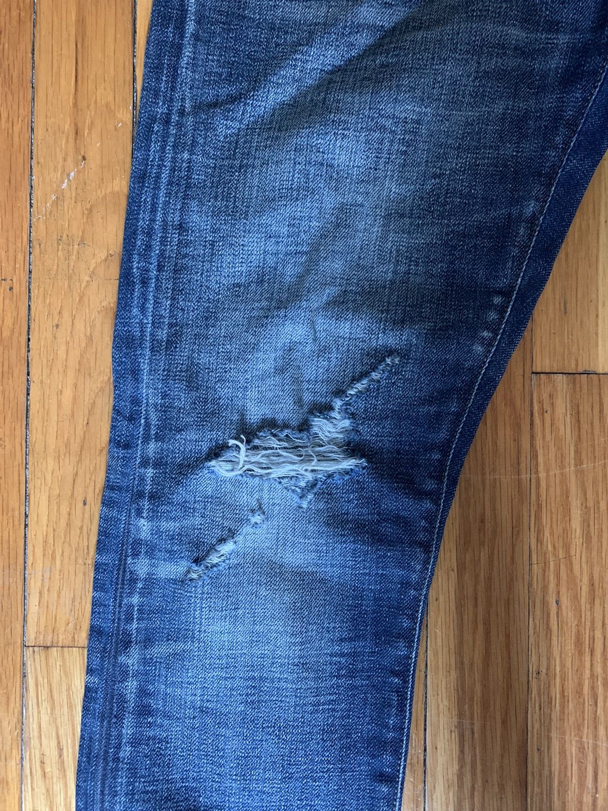 R13 $600+ Boy jeans, ripped, distressed, Italy, Japanese denim Size US 32 / EU 48 - 6 Thumbnail