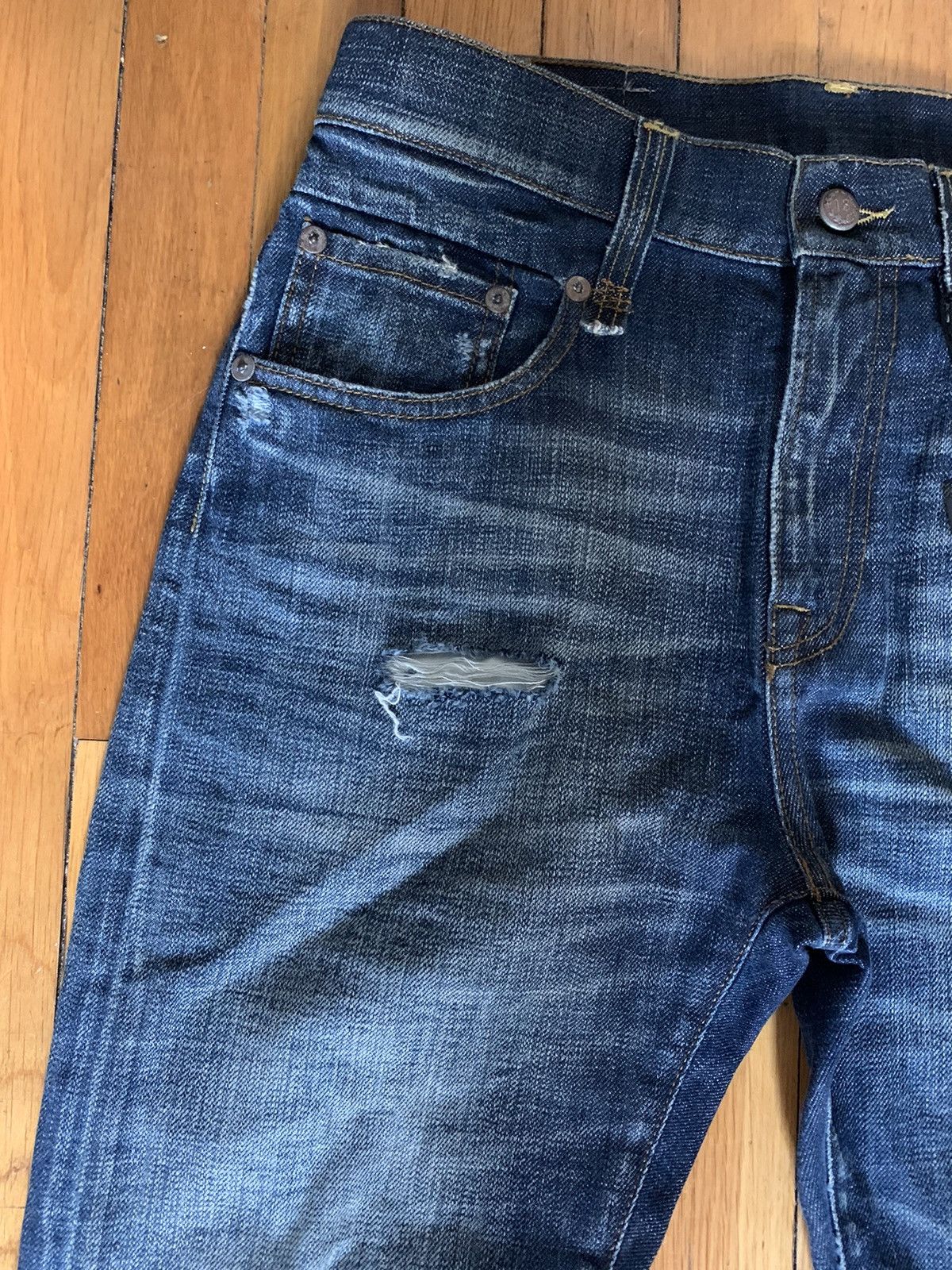 R13 $600+ Boy jeans, ripped, distressed, Italy, Japanese denim Size US 32 / EU 48 - 5 Thumbnail